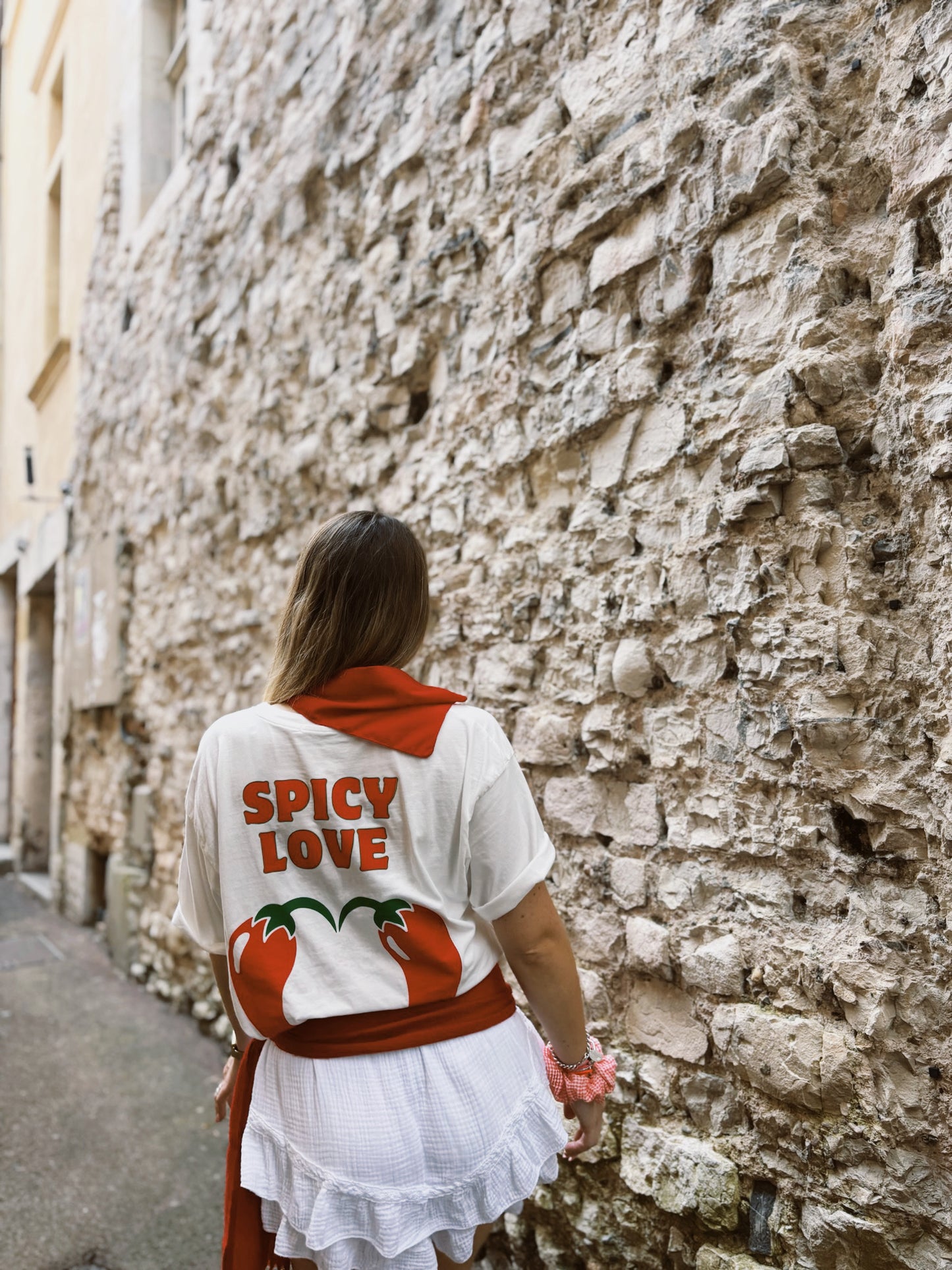 T-shirt SPICY LOVE Blanc