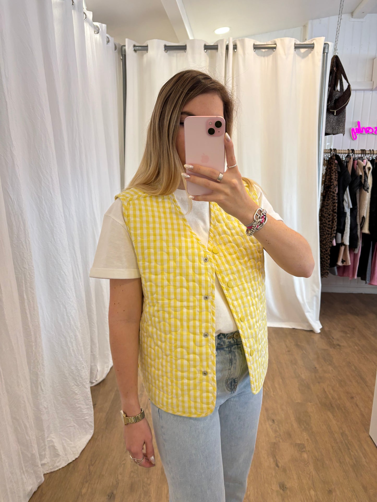 Veste sans manches LUCILE Jaune réversible