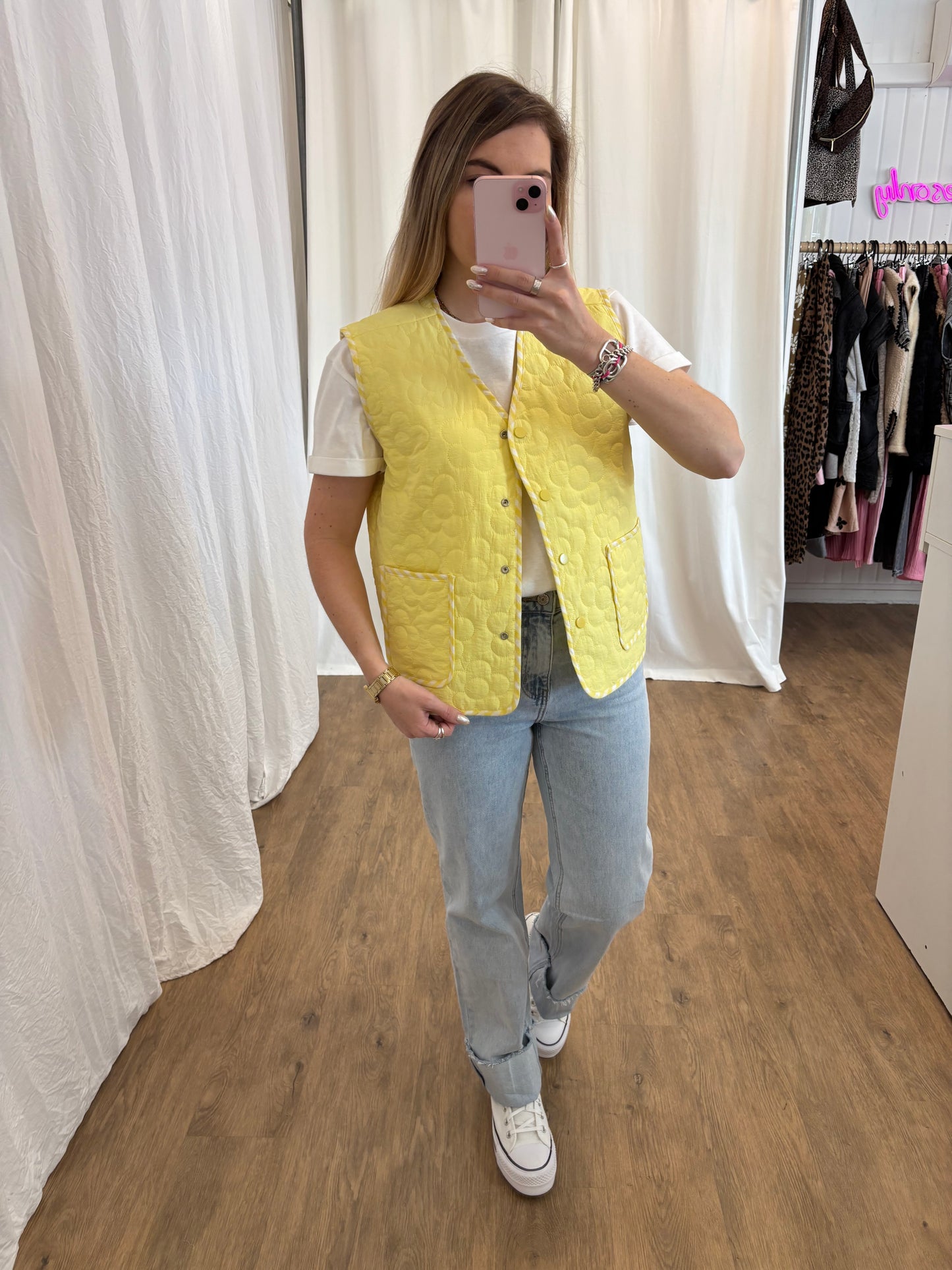 Veste sans manches LUCILE Jaune réversible