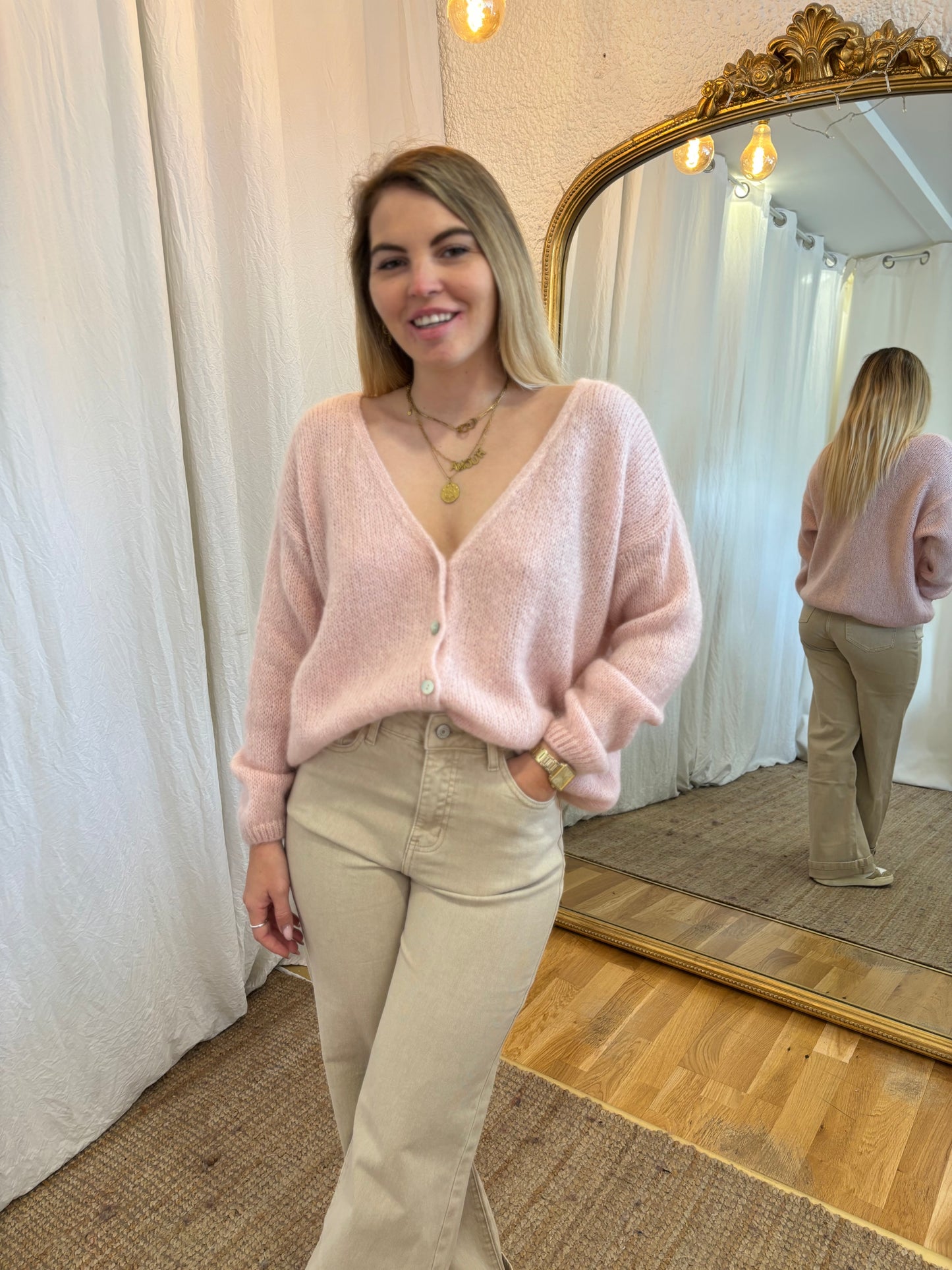 42 - Gilet LOU - Rose poudré