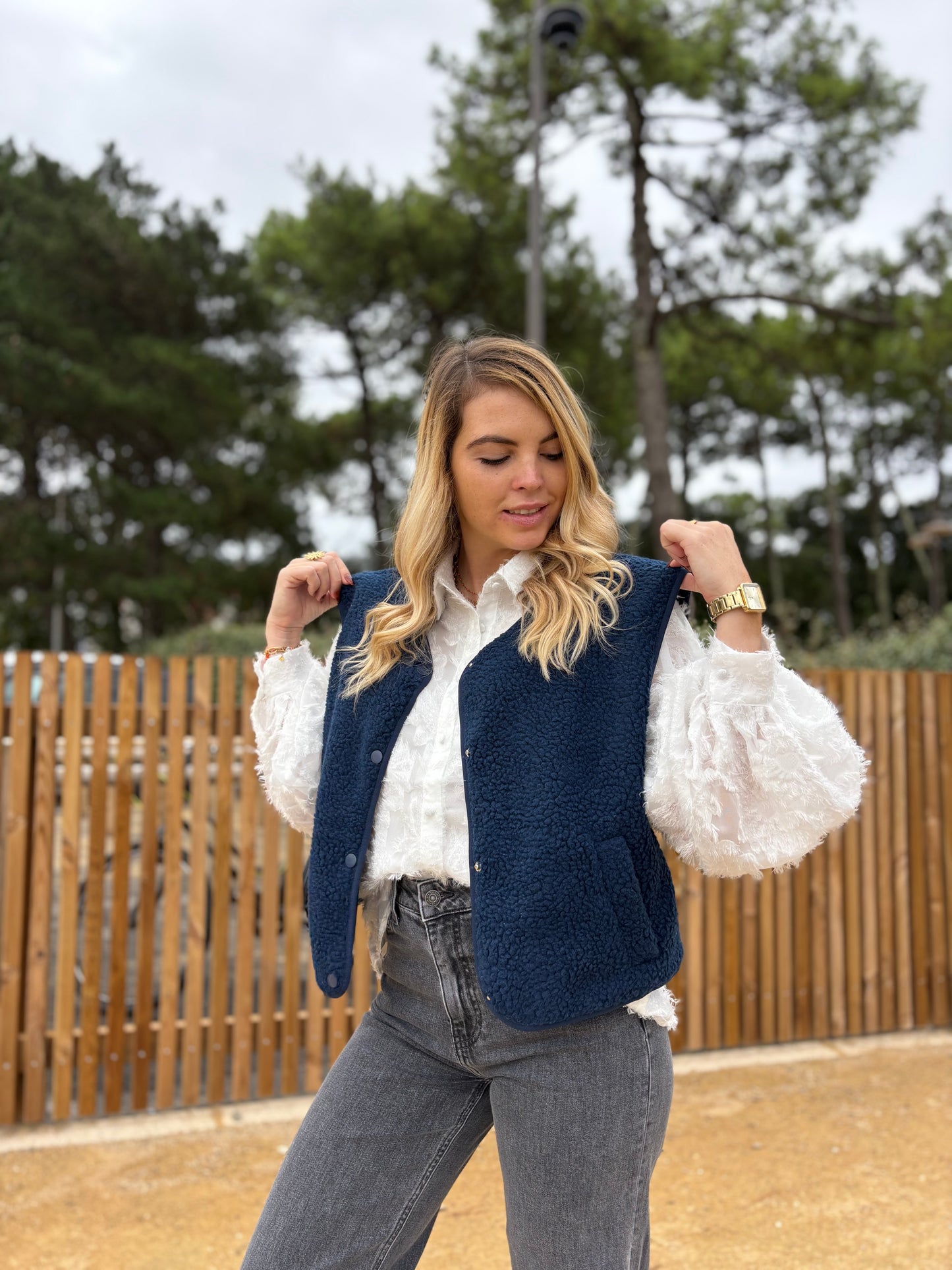 Veste sans manches ABY Bleu marine