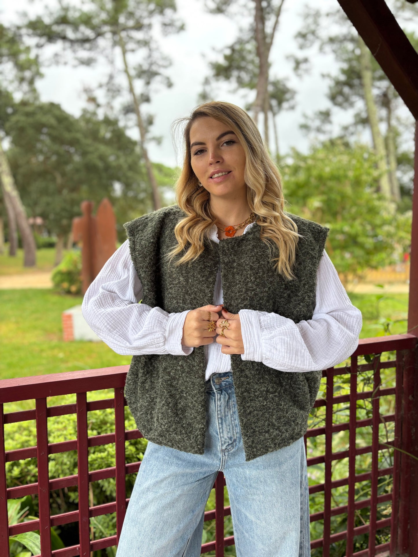 Veste sans manches LILI Kaki