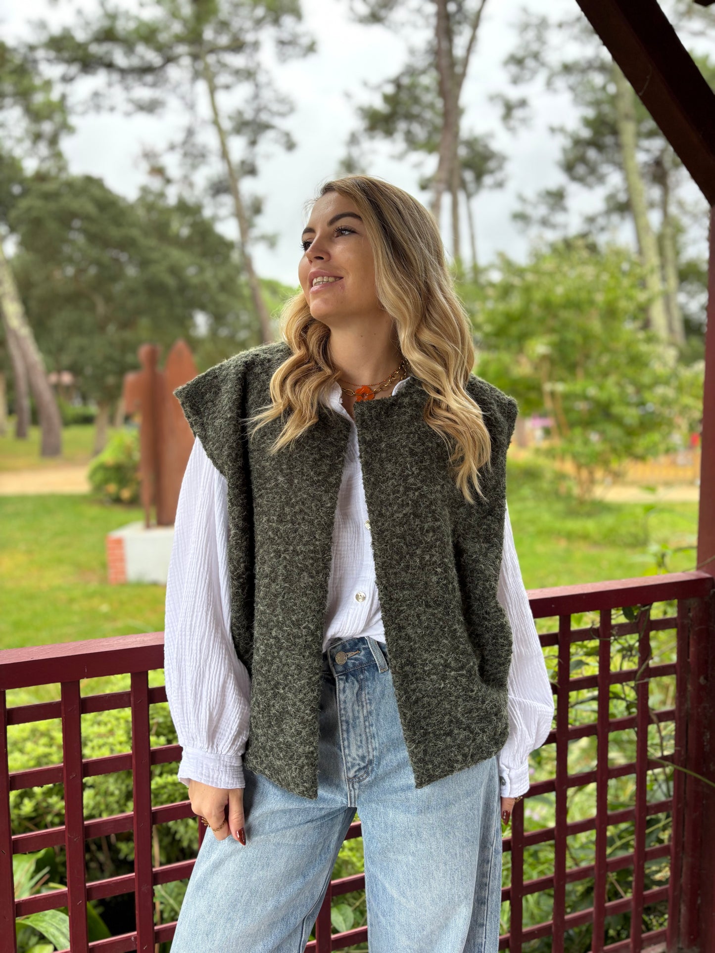 Veste sans manches LILI Kaki