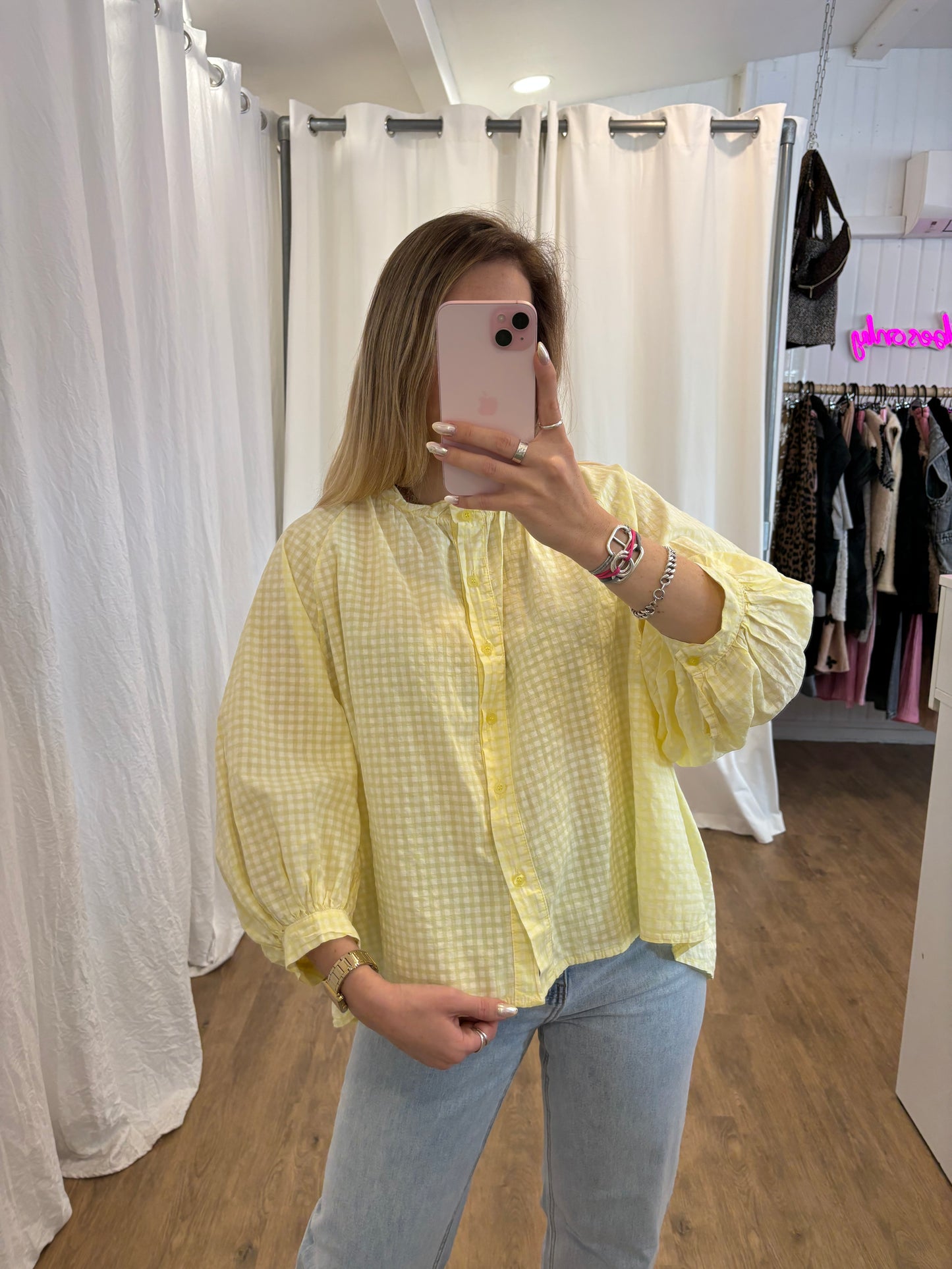 Chemise JOSEPHINE Vichy Jaune