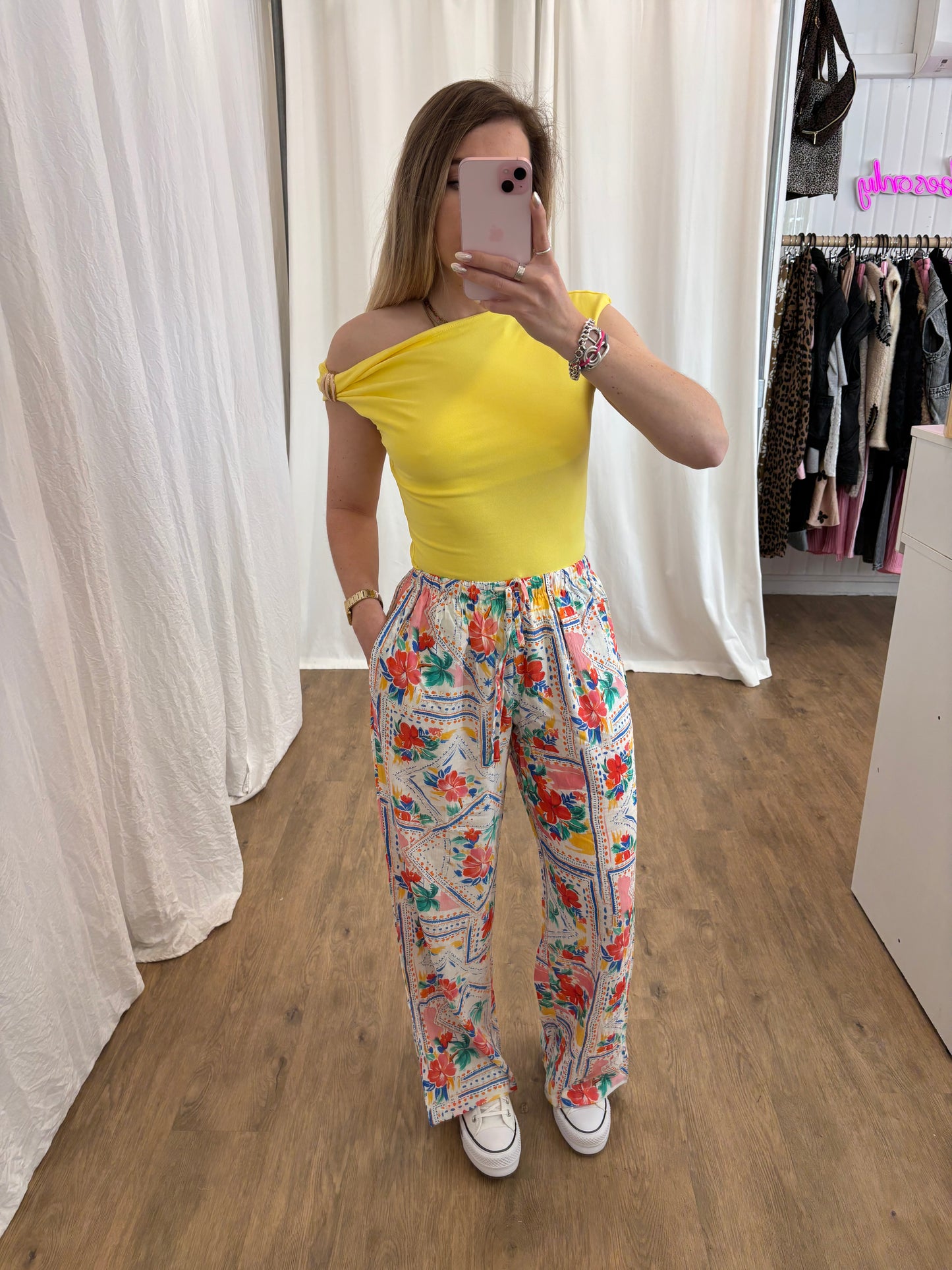 Pantalon FLEURS Orange