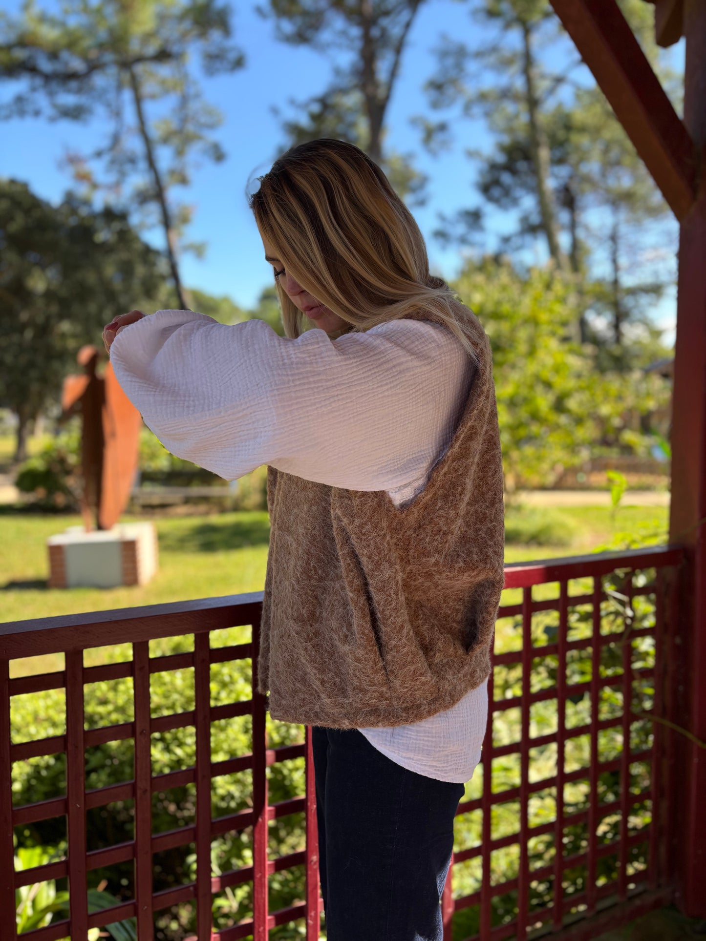 Veste sans manches LILI Camel