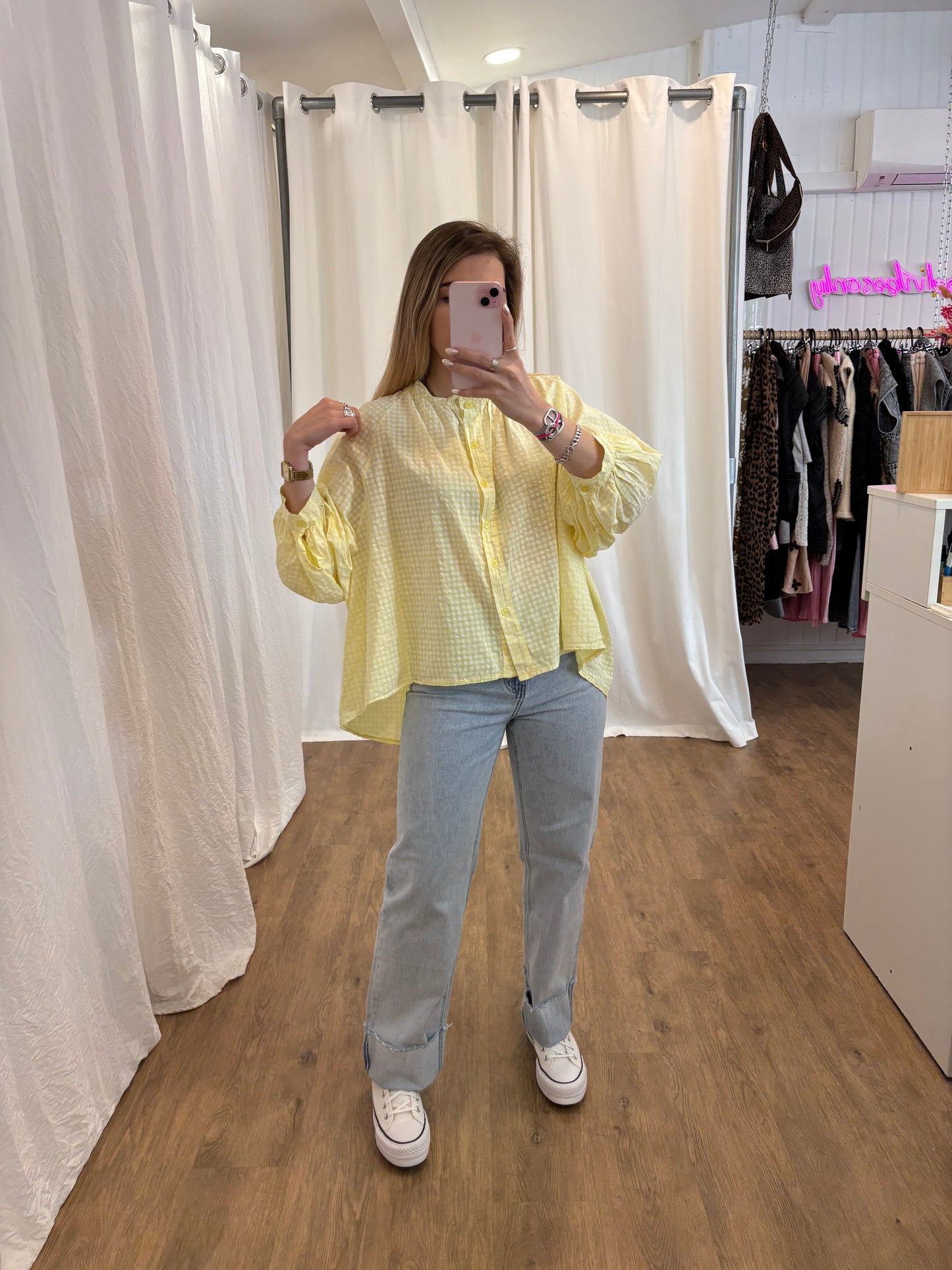 Chemise JOSEPHINE Vichy Jaune