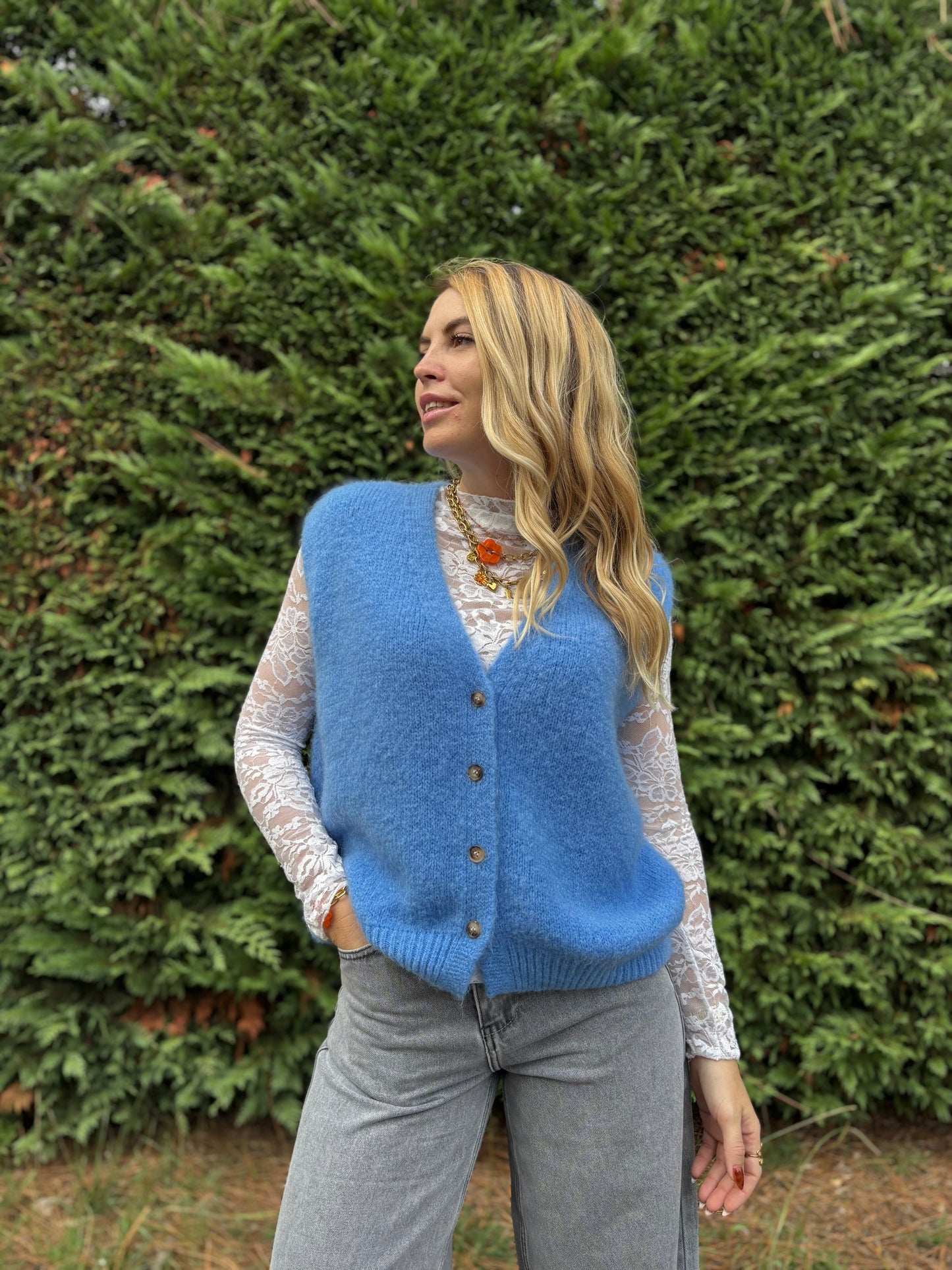 3 - Gilet TOM - Bleu jean