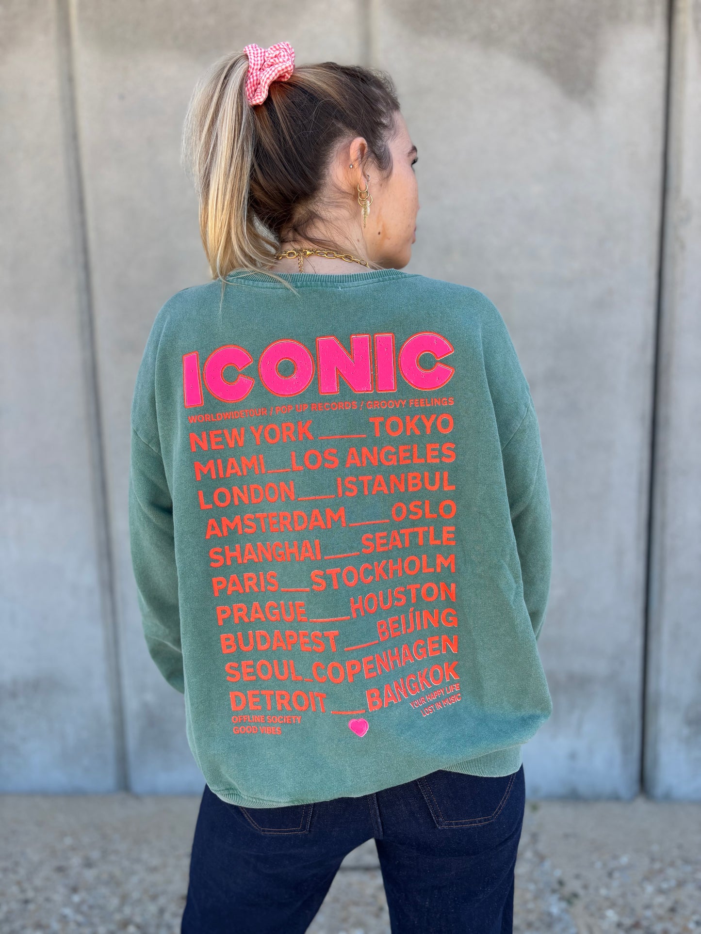 Sweat ICONIC Vert bouteille