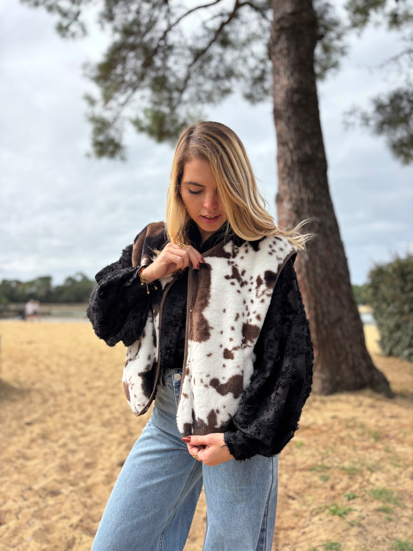 Veste sans manches MYO Vache café