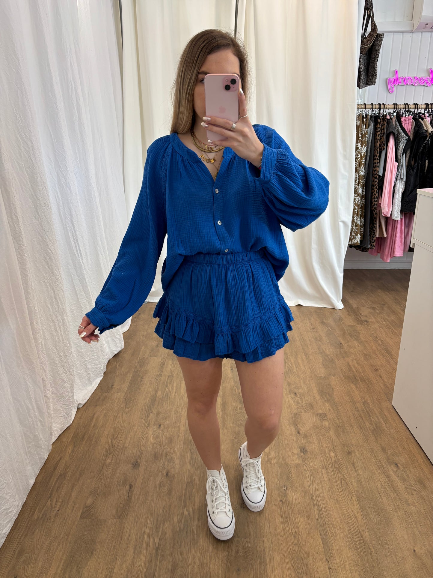Blouse LYA Bleu électrique