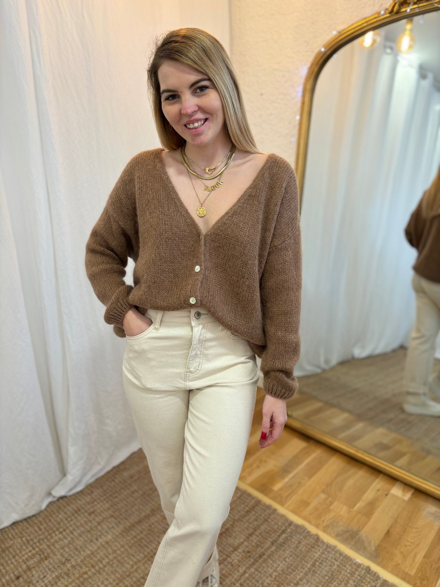 22 - Gilet LOU - Taupe foncĂ©đ§Ą