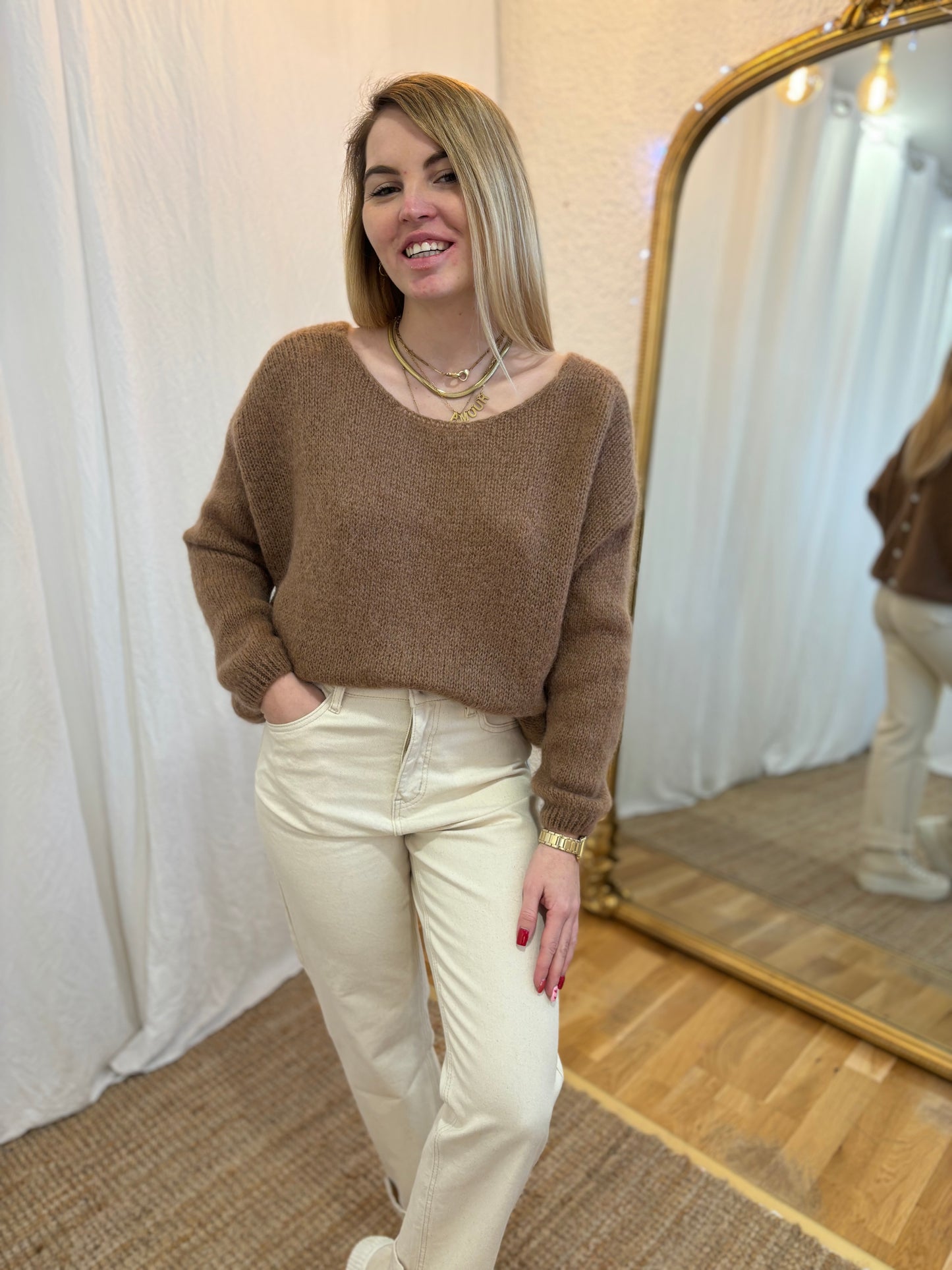 22 - Gilet LOU - Taupe foncĂ©đ§Ą