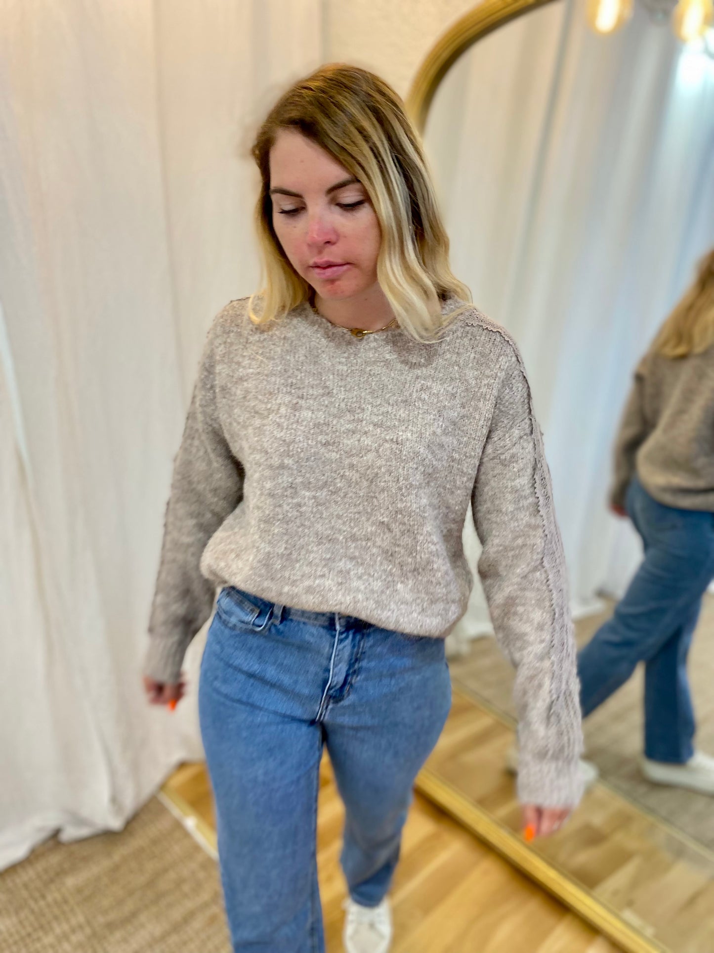 Pull MATTIA Taupe