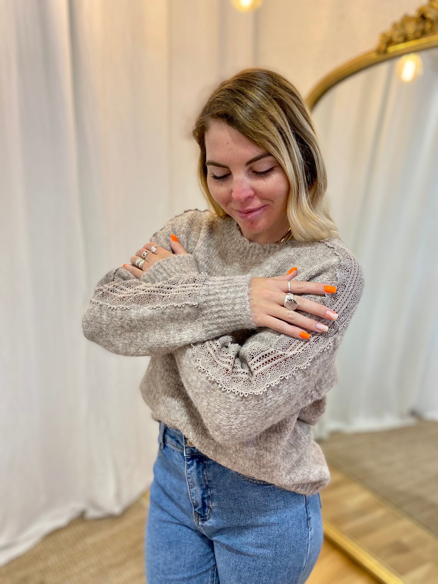Pull MATTIA Taupe