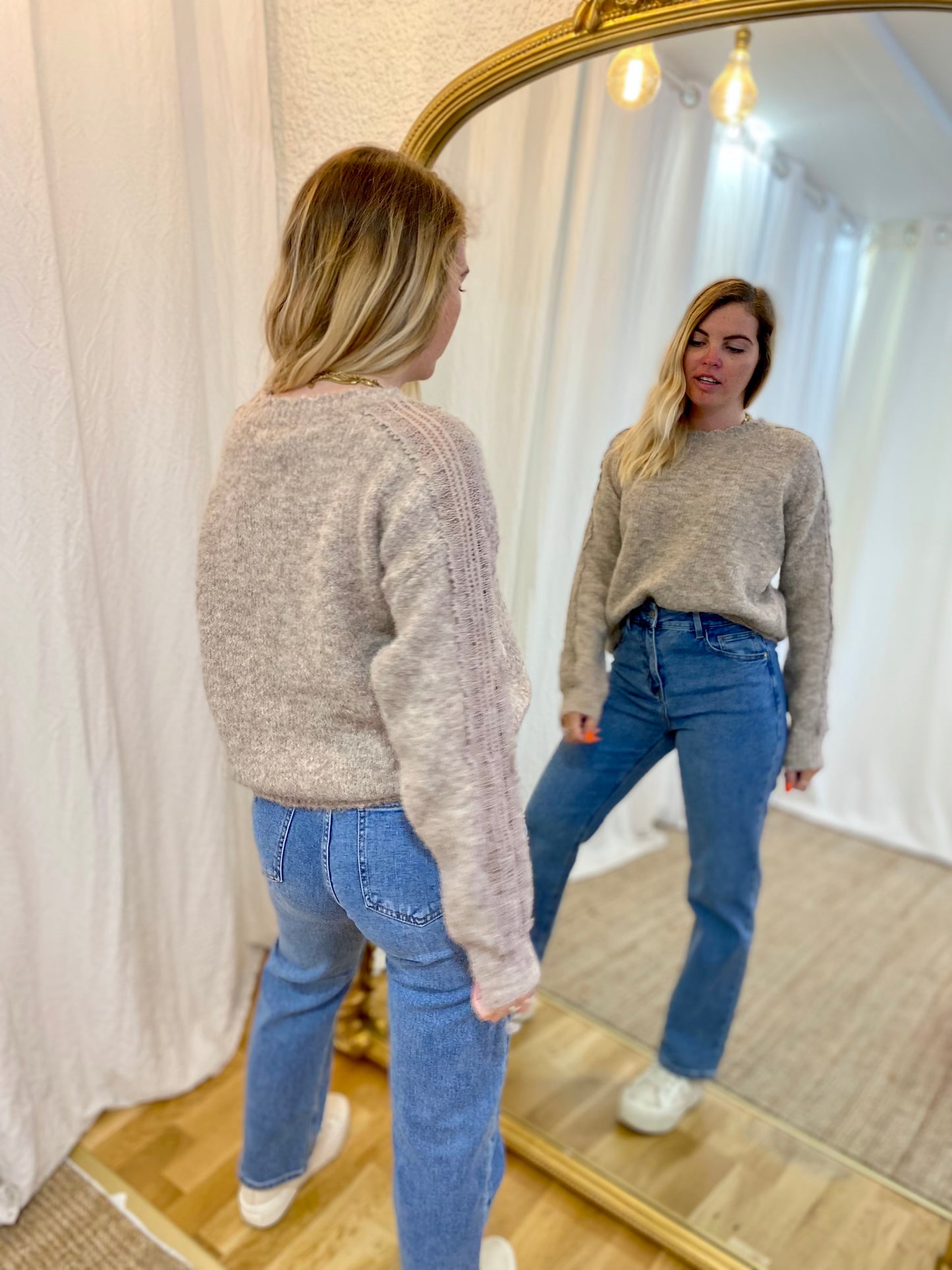 Pull MATTIA Taupe