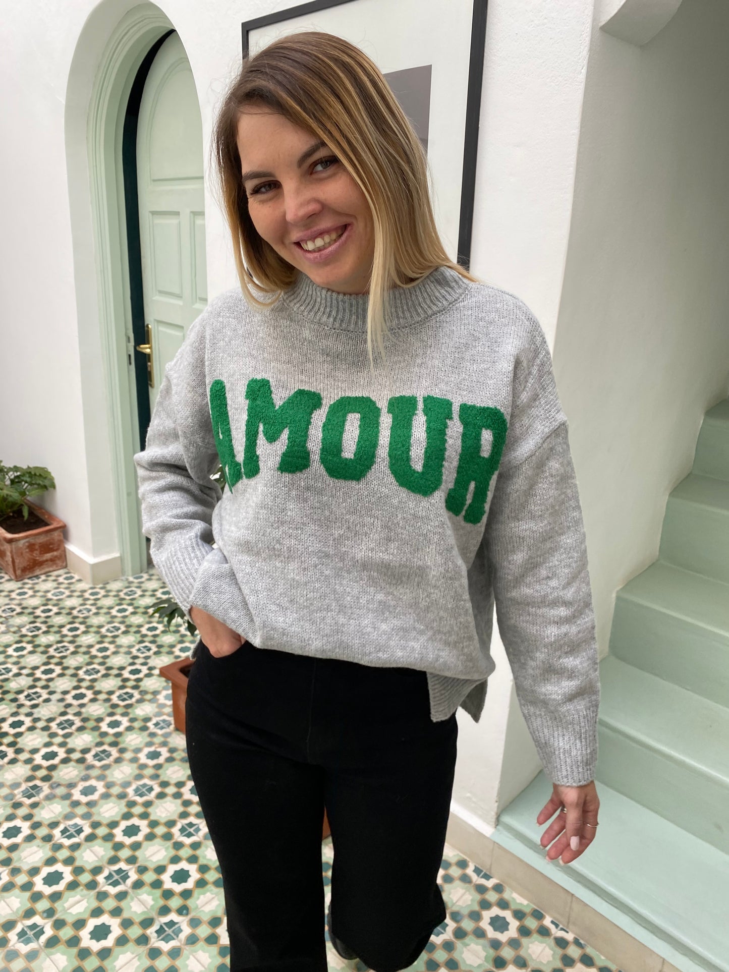 Pull AMOUR Gris