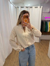 Blouse LENNY vichy beige