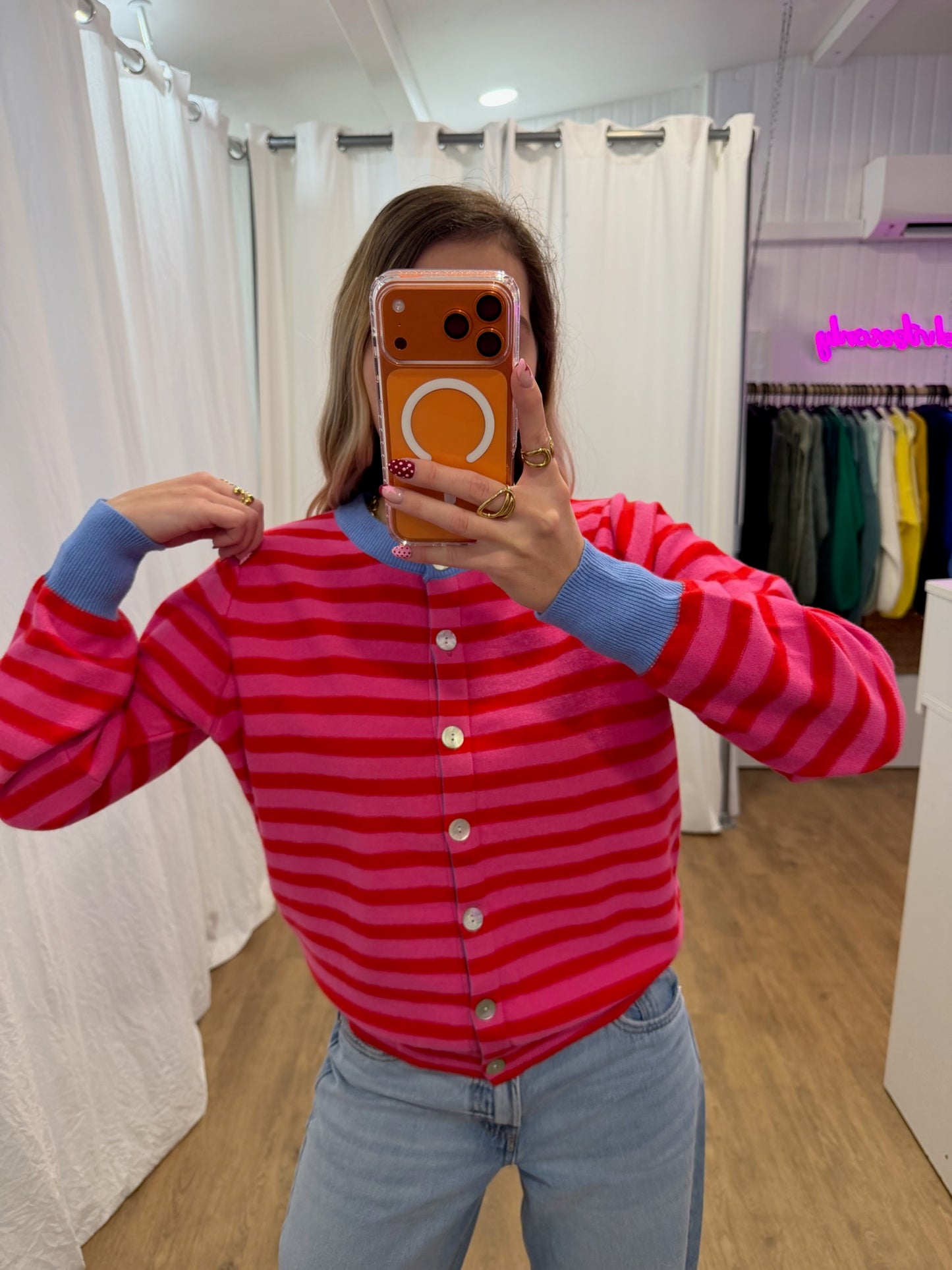 Gilet GIGI Rose/Rouge/Bleu