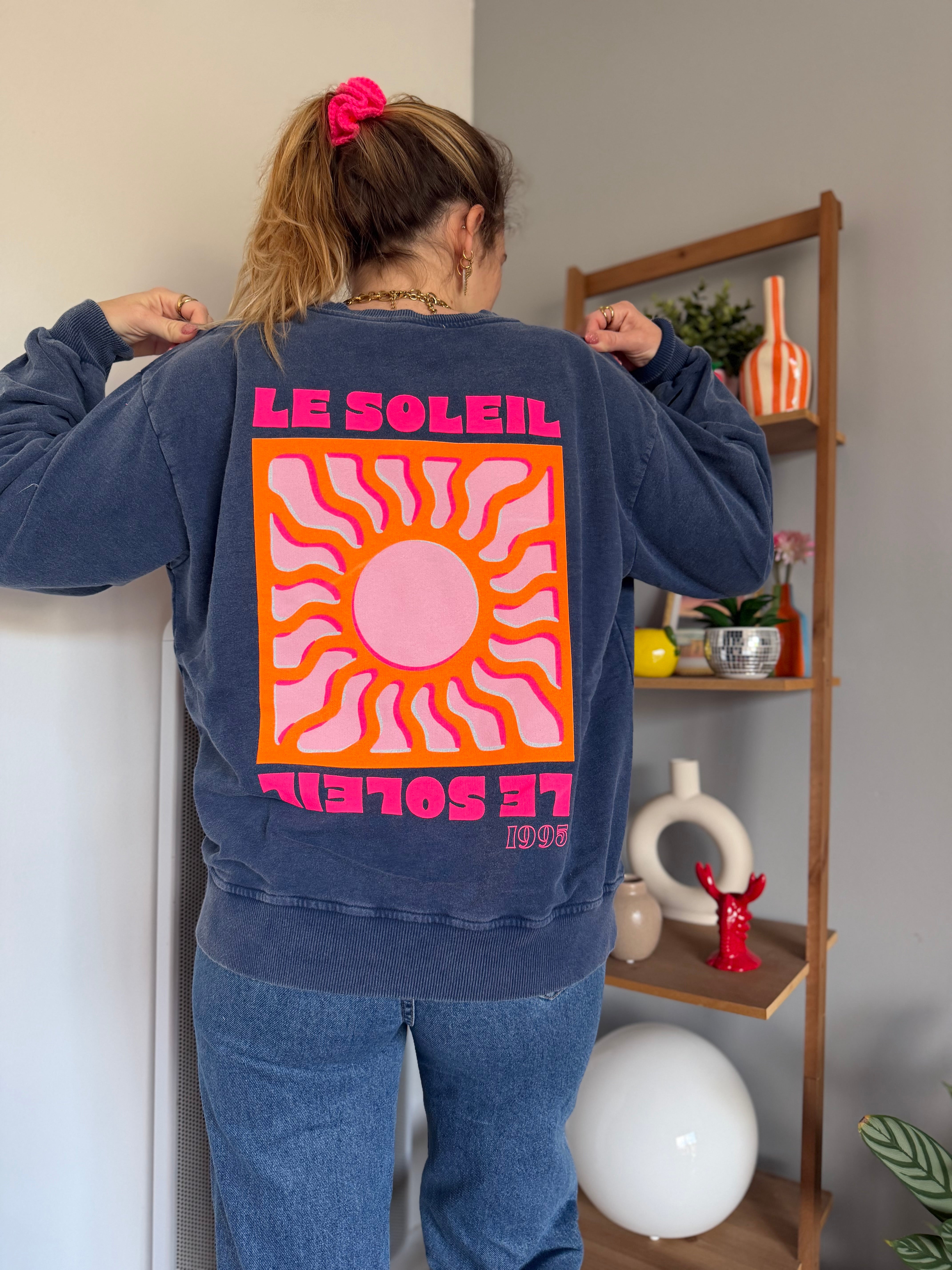 Sweat SOLEIL Bleu marine (NEW FLUO)