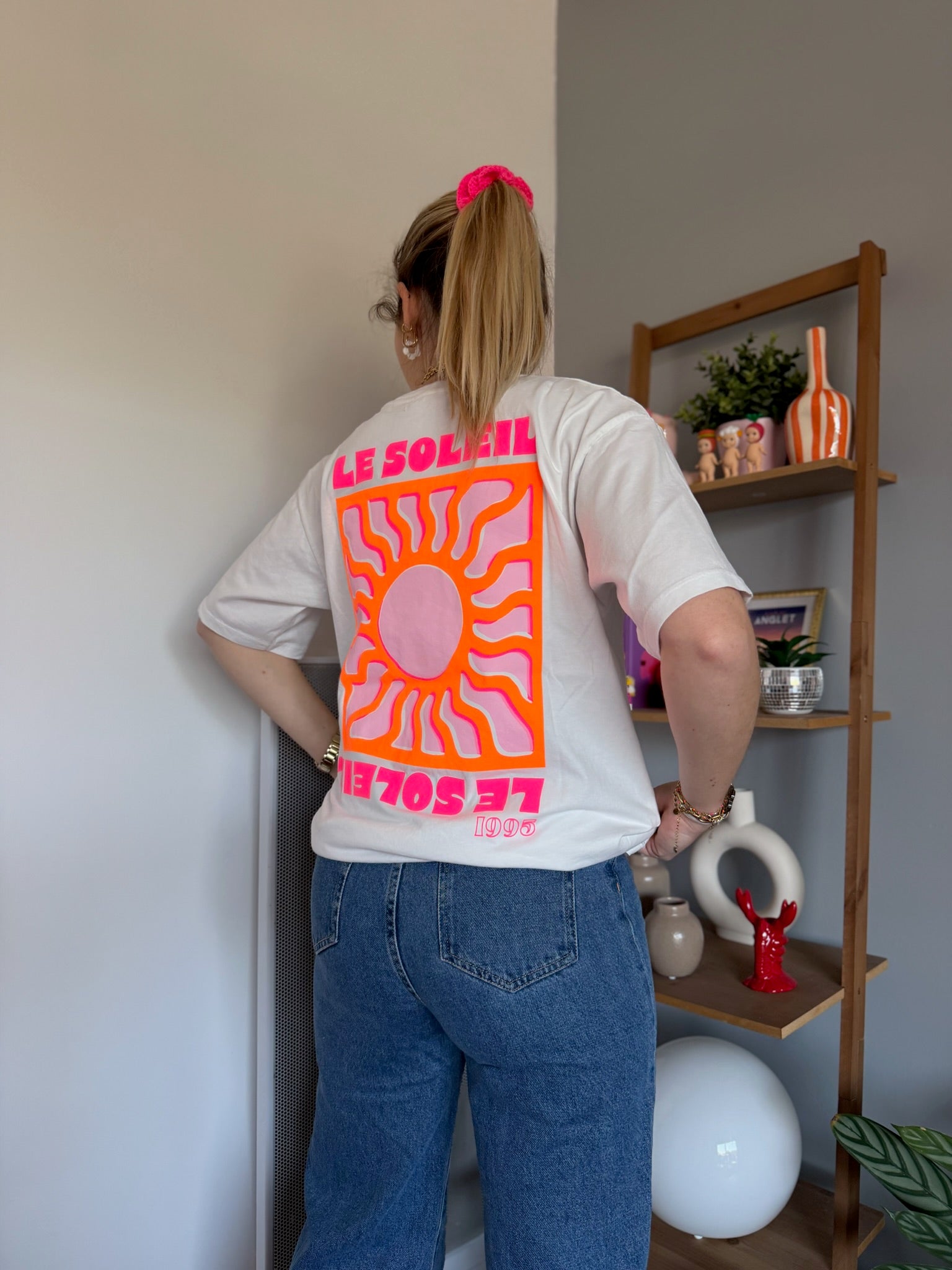 T-shirt SOLEIL (NEW FLUO) Blanc