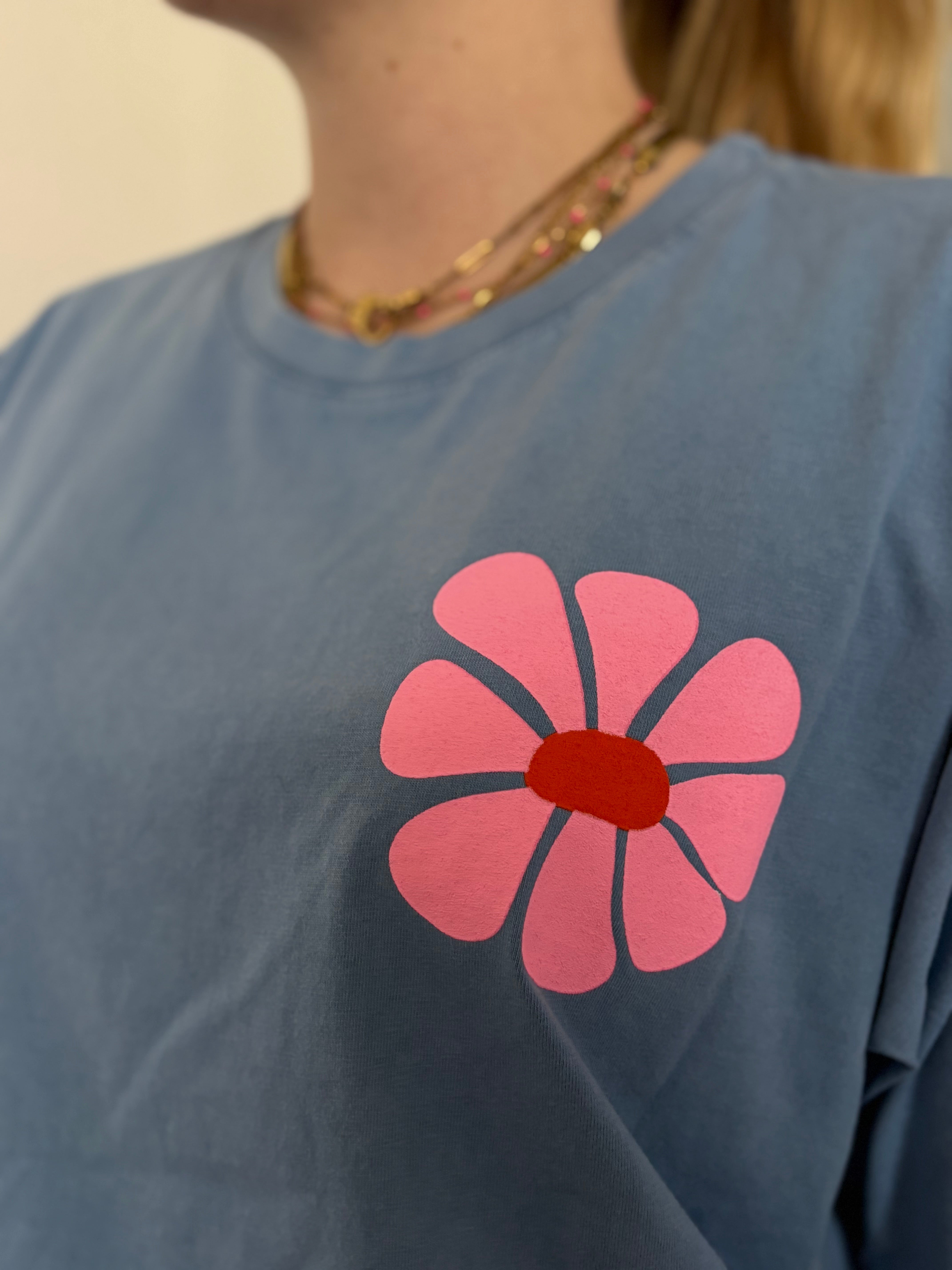 T-shirt MADE FOR MORE Bleu ••