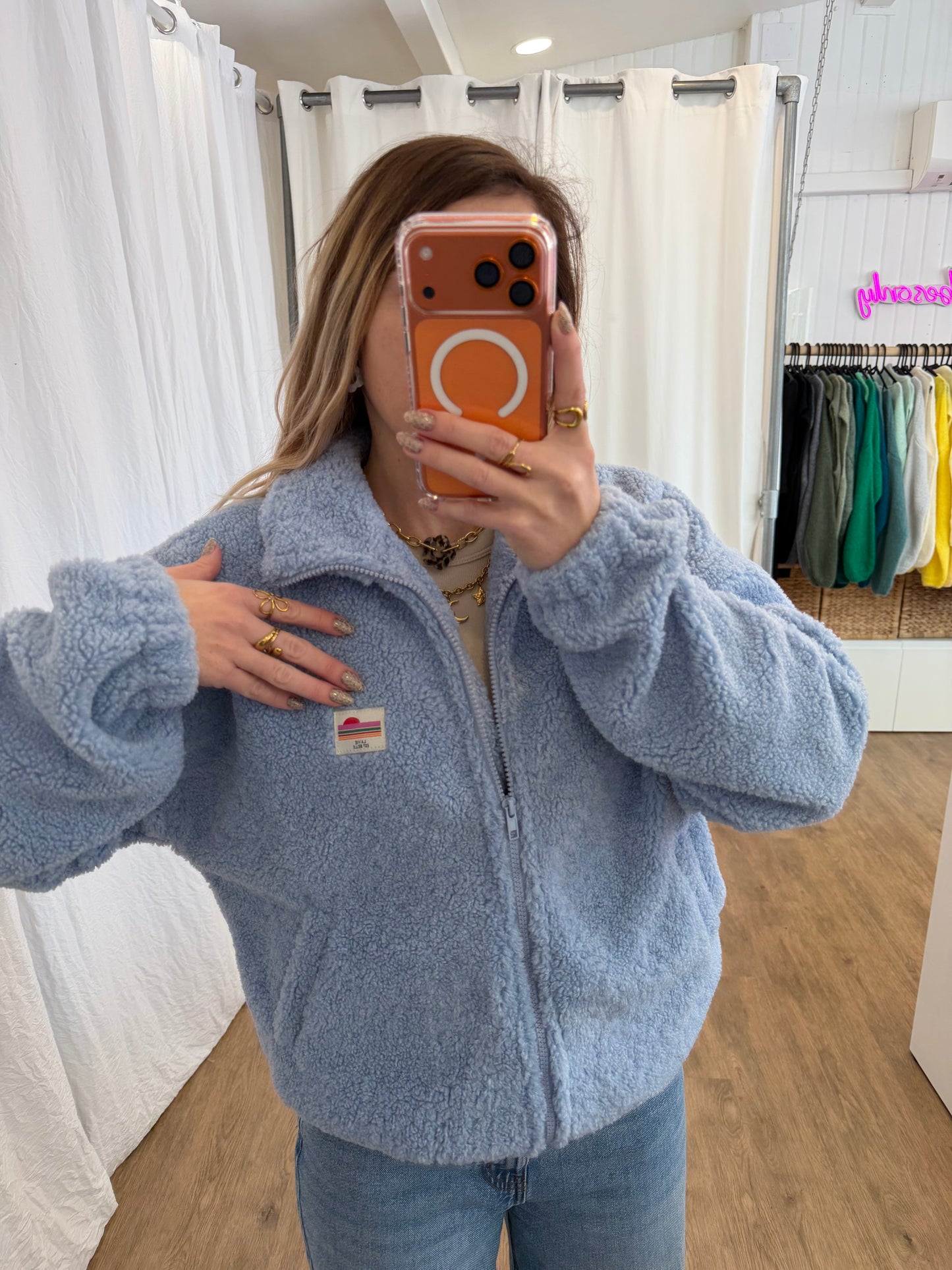 Veste polaire AVA Bleu Ciel