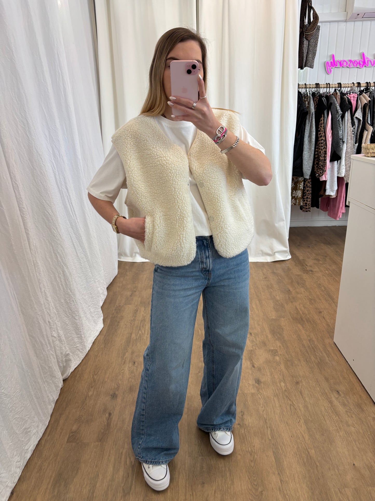 Veste sans manches ABY Écru