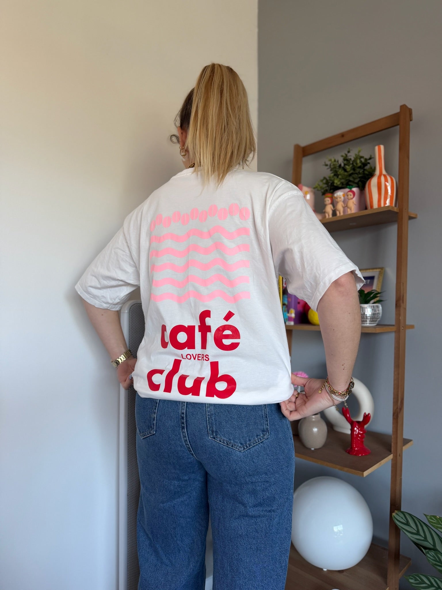T-shirt CAFÉ CLUB Blanc