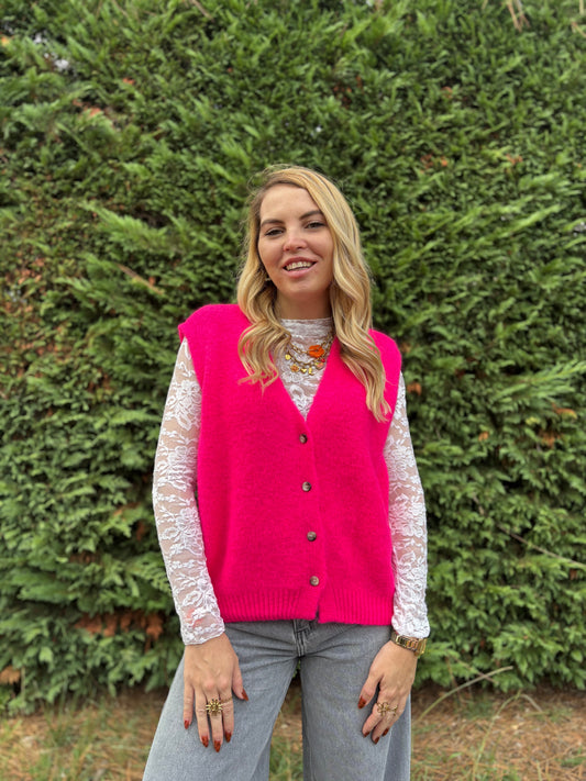 12 - Gilet TOM - Rose fluo