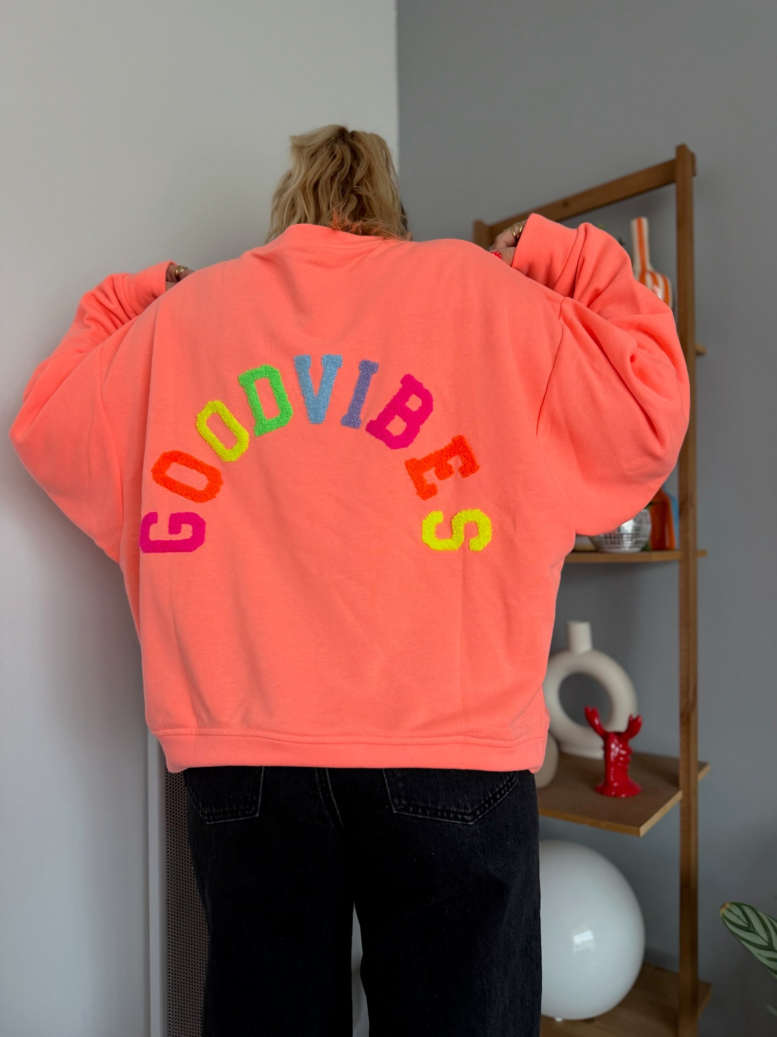 Sweat GOOD VIBES Corail