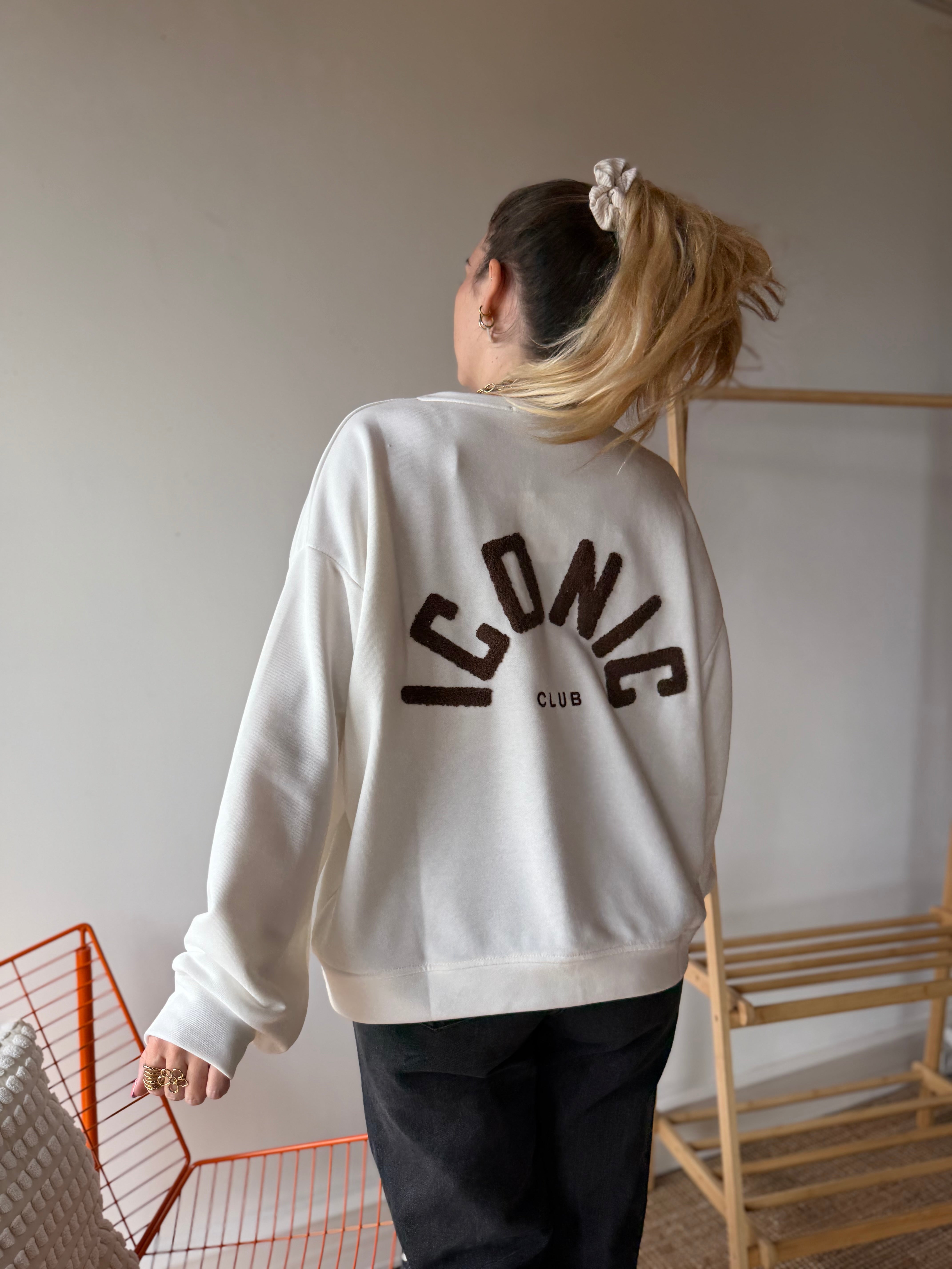 Sweat ICONIC CLUB Blanc