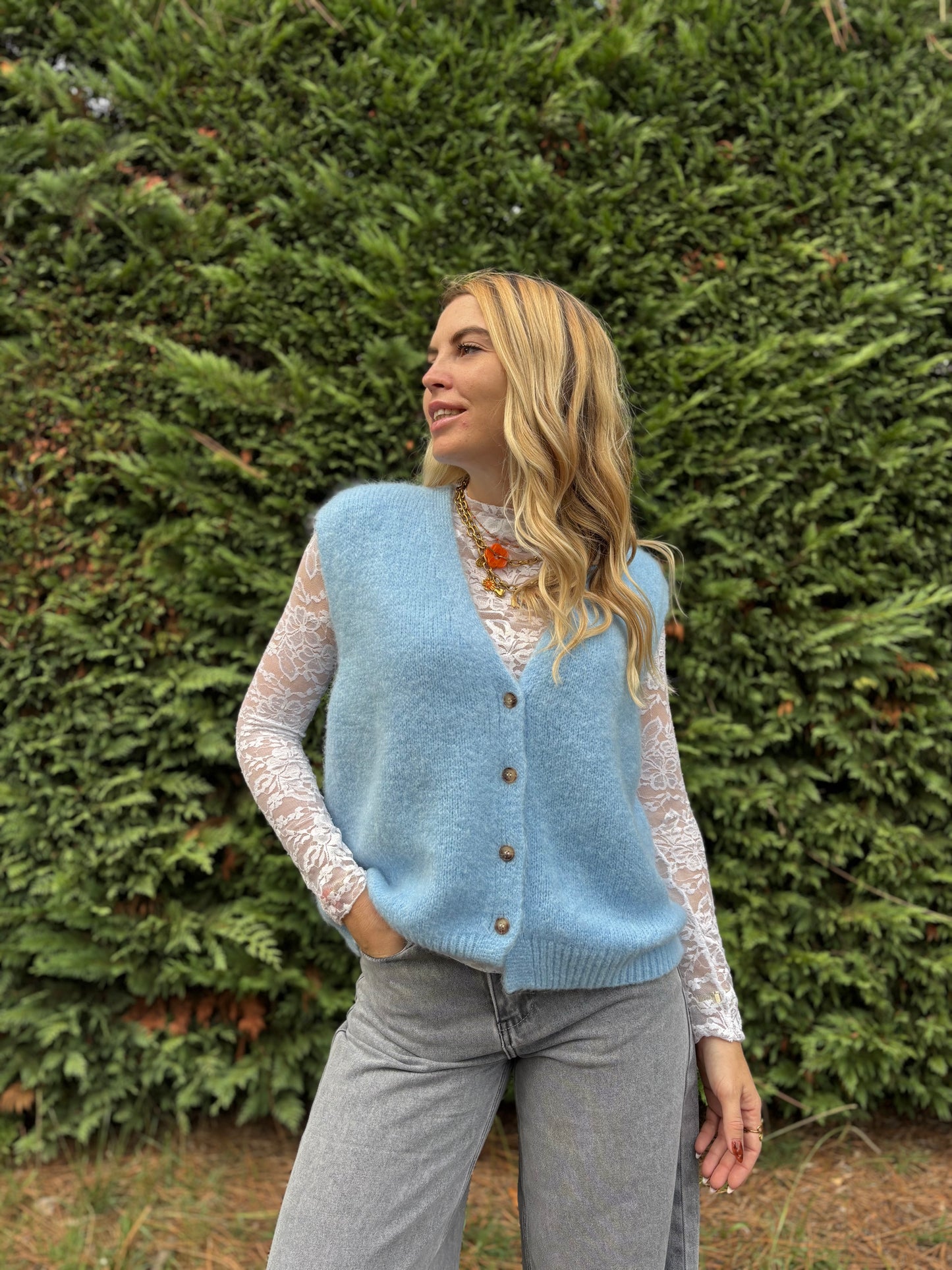 18 - Gilet TOM - Bleu ciel