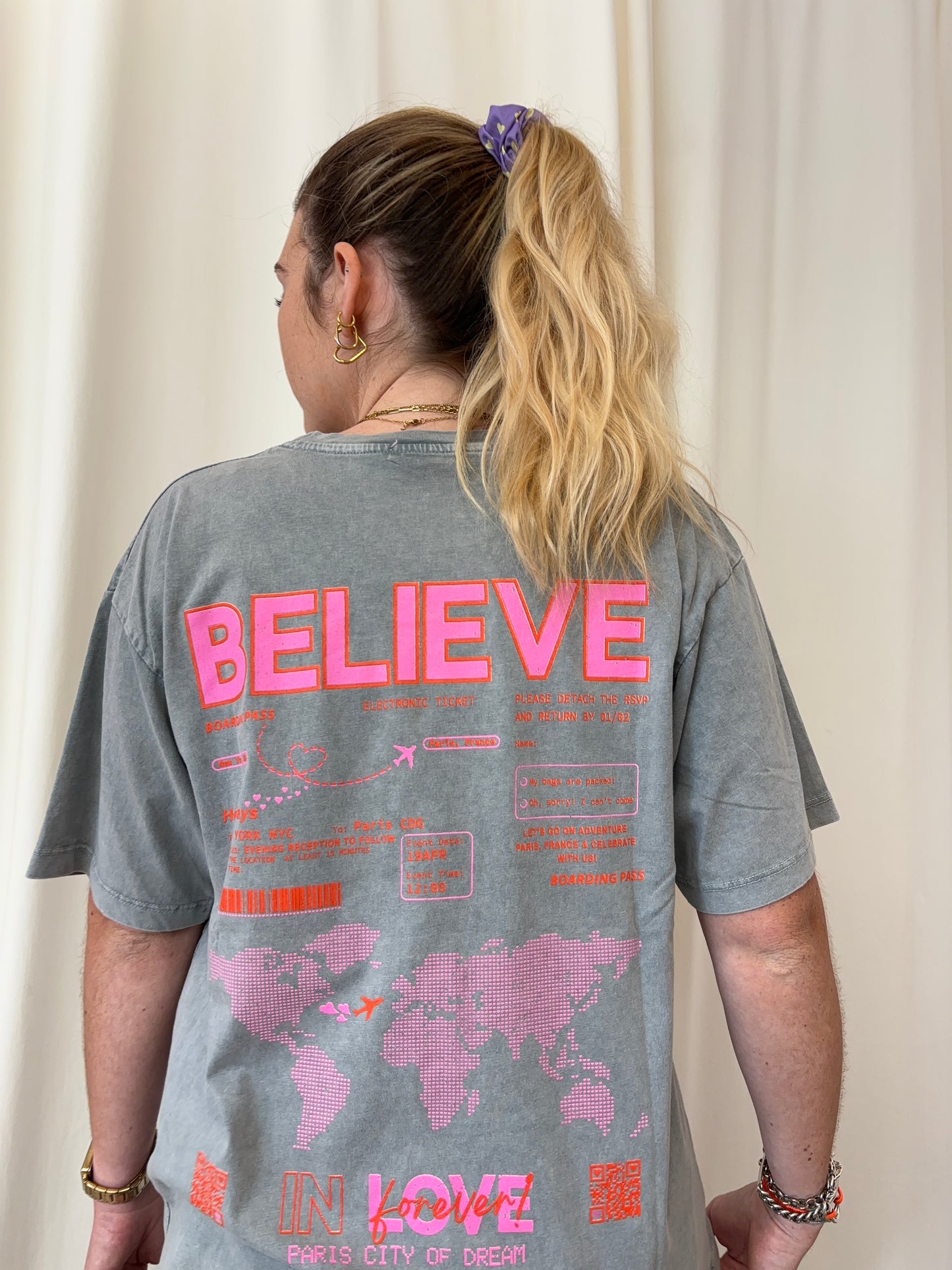 T-shirt BELIEVE IN LOVE Gris