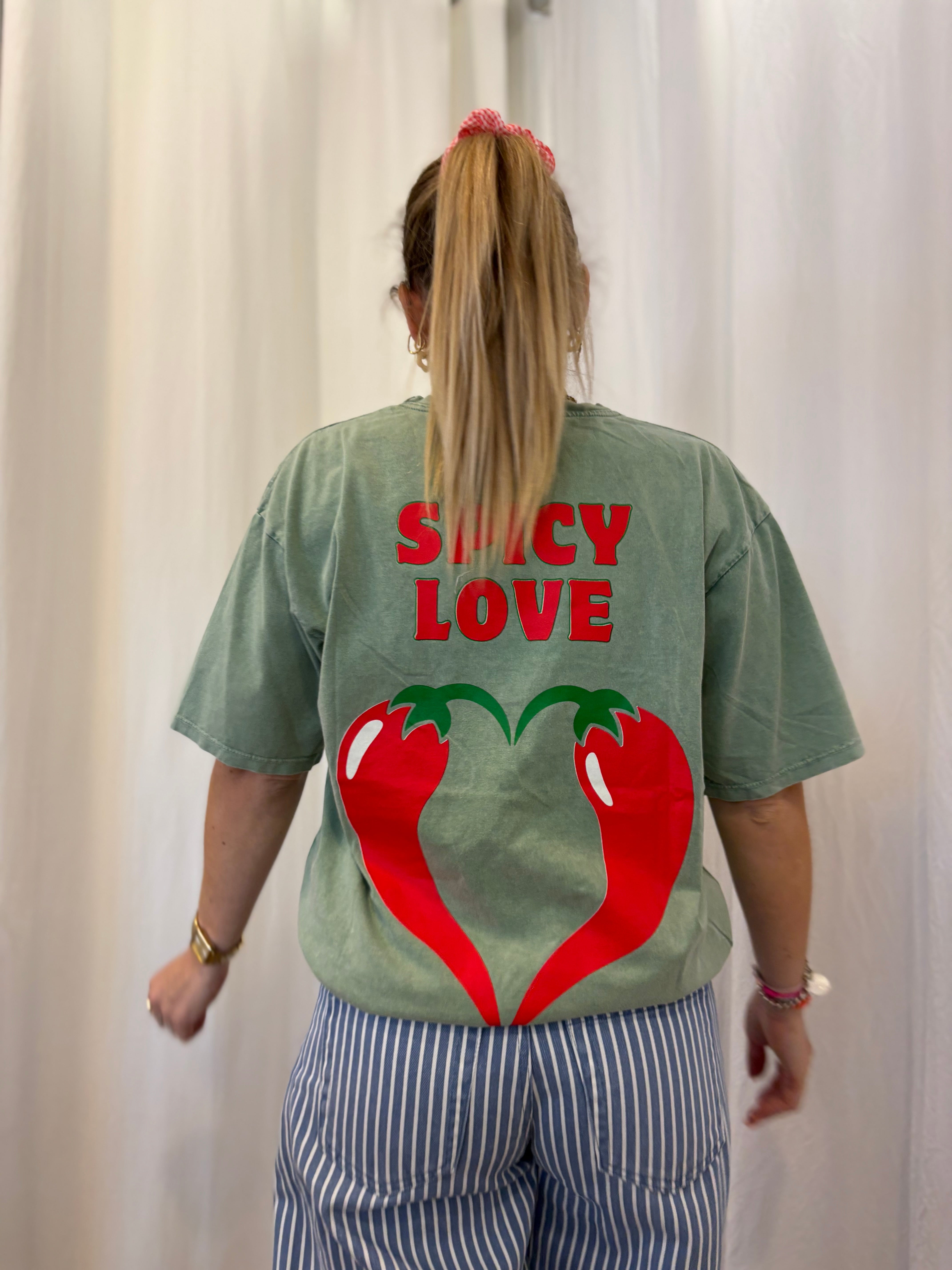 T-shirt SPICY LOVE Vert ••