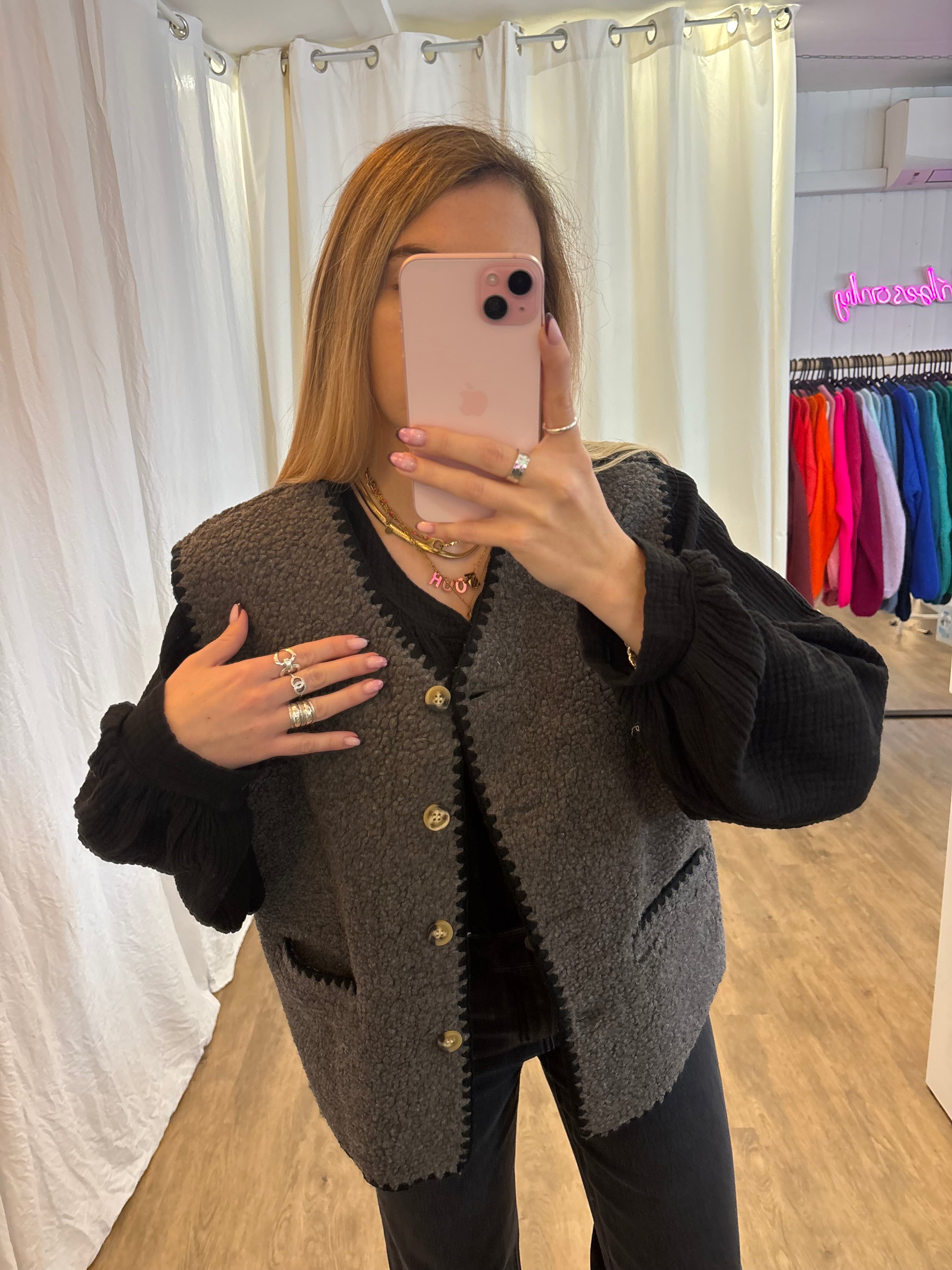 Veste sans manches CAMILA Gris anthracite