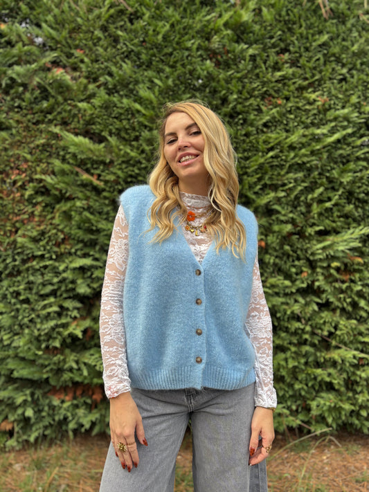 18 - Gilet TOM - Bleu ciel