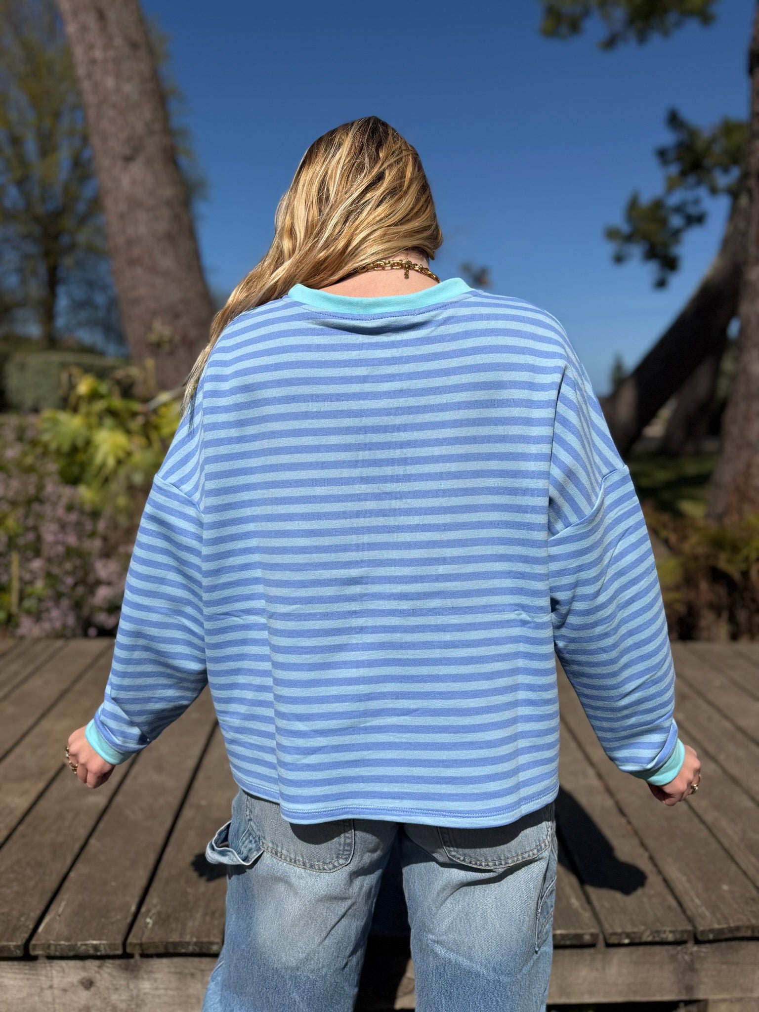 T-shirt marinière SARAH Bleu + Bleu