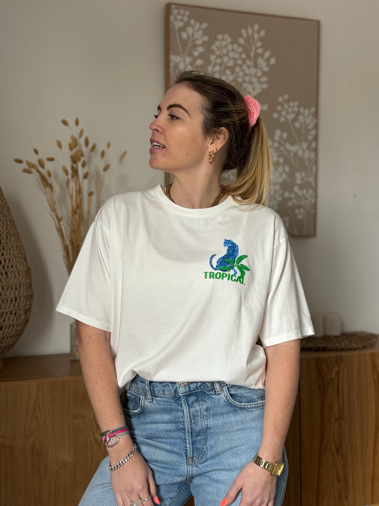 T-shirt TROPICAL Blanc