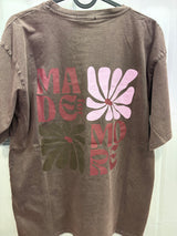 T-shirt MADE FOR MORE Marron