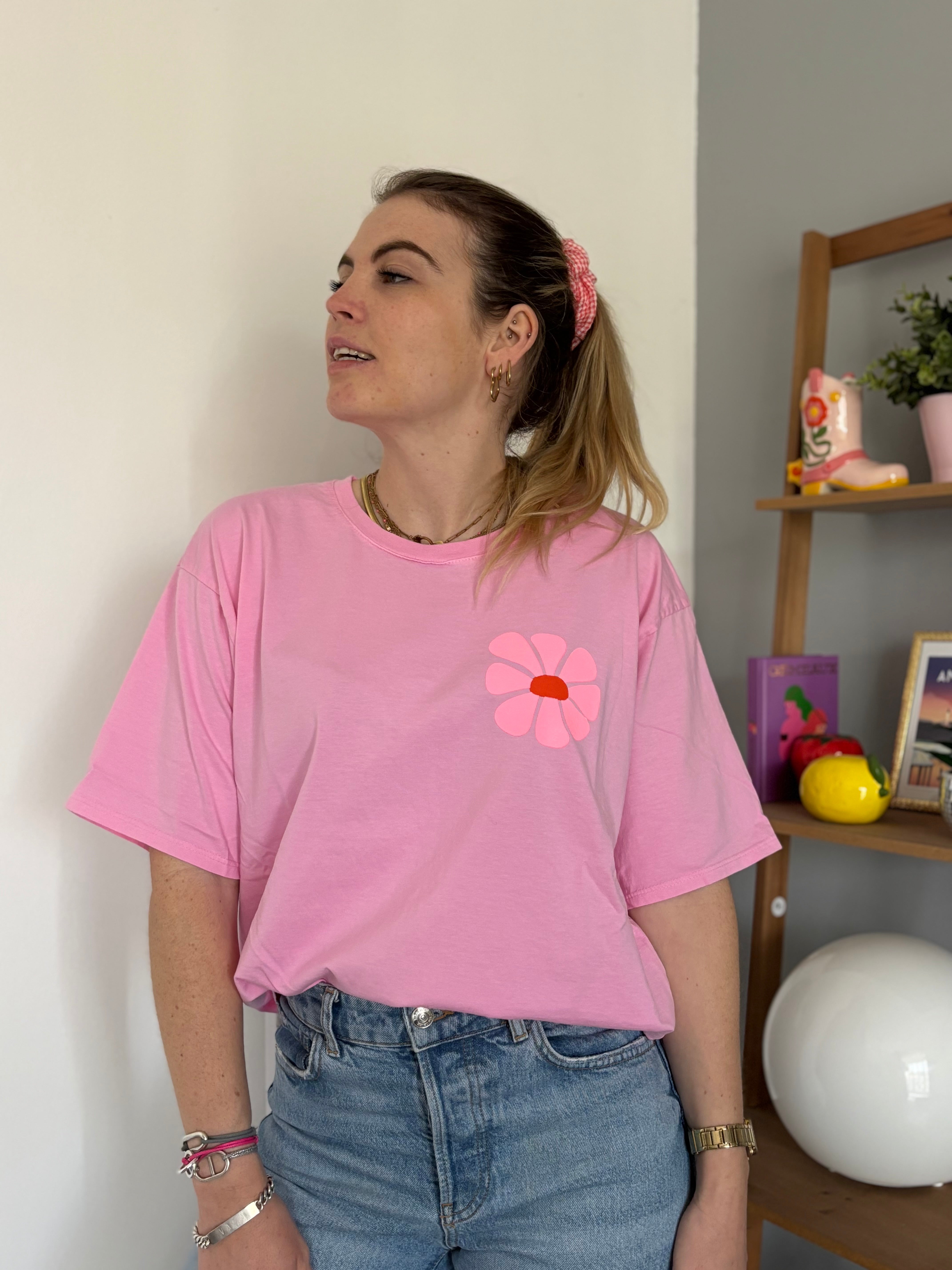 T-shirt MADE FOR MORE Rose ••
