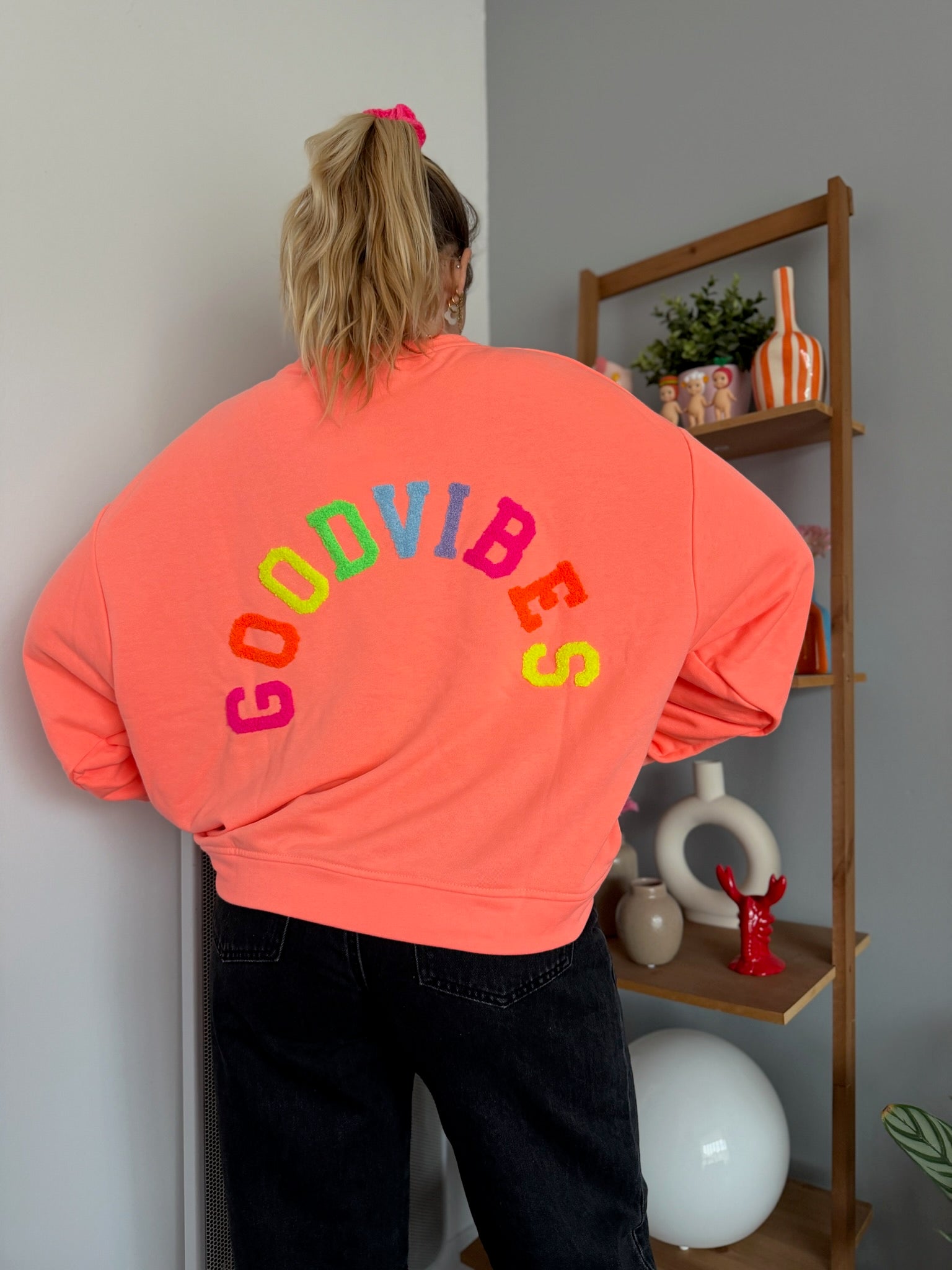 Sweat GOOD VIBES Corail