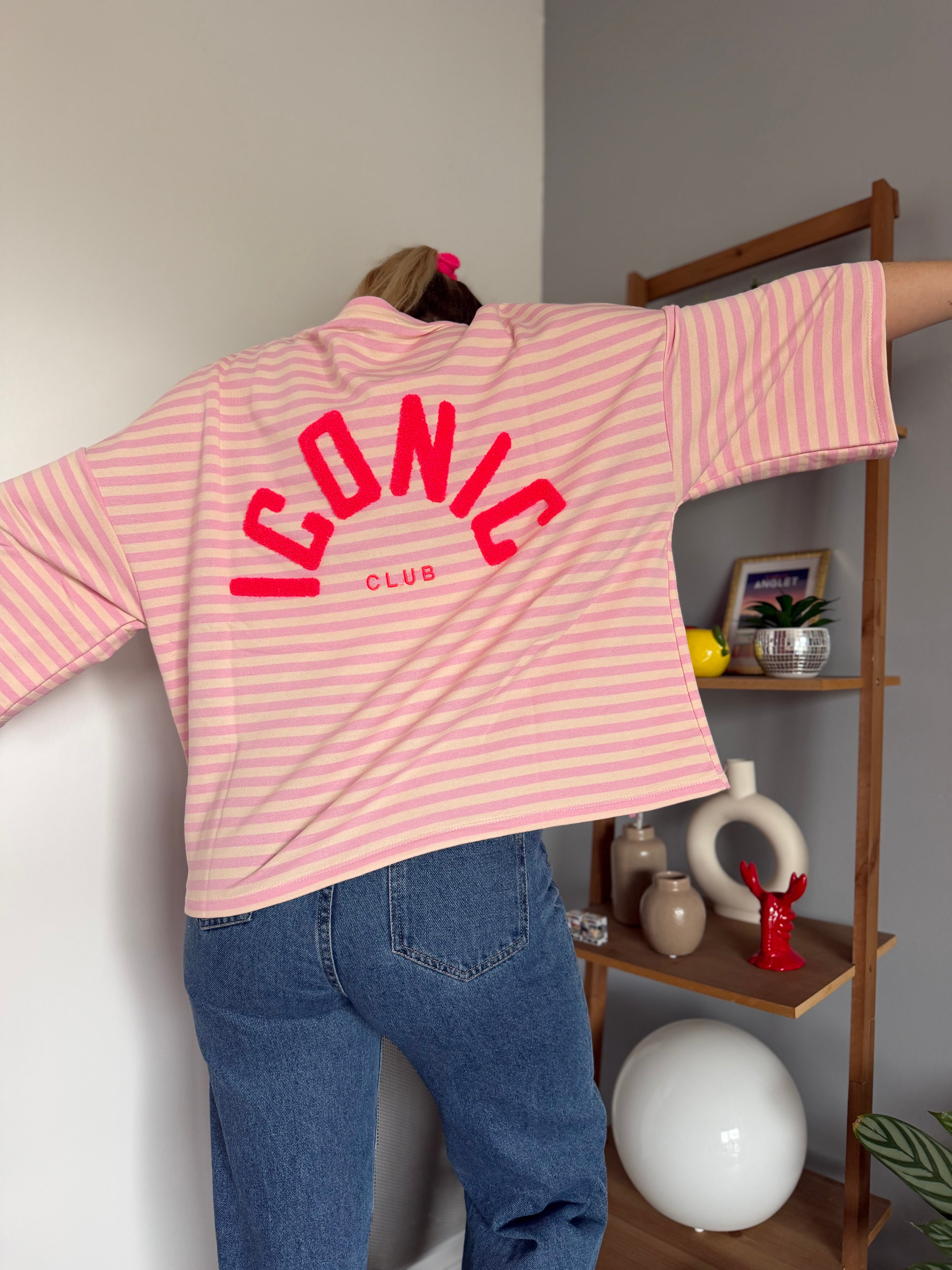 T-shirt marinière ICONIC Rose + Beige