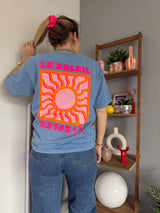 T-shirt SOLEIL (NEW FLUO) Bleu Jean