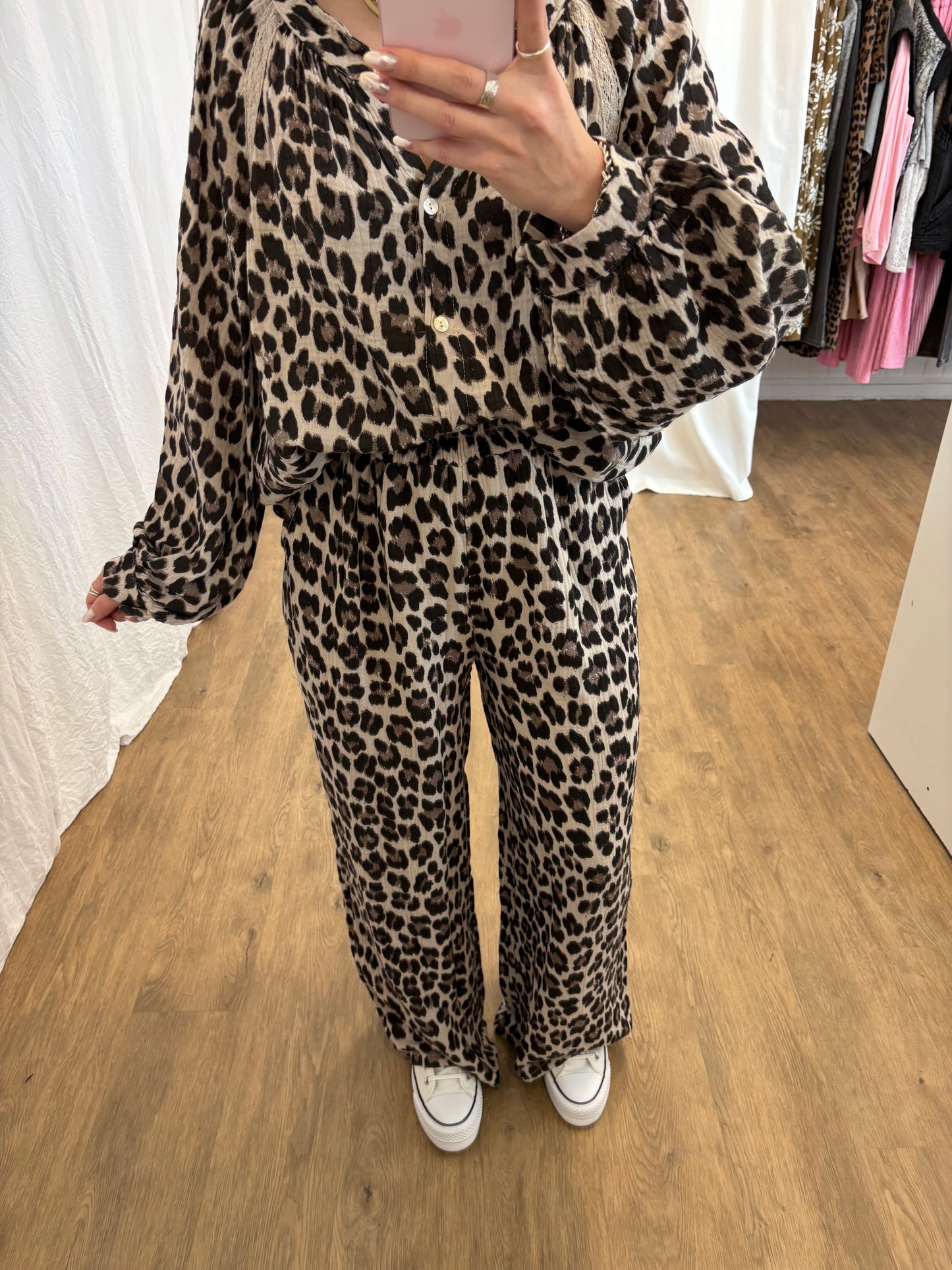Pantalon LYA Léopard Beige