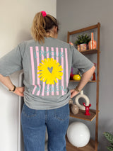 T-shirt AMOUR AU SOLEIL Gris