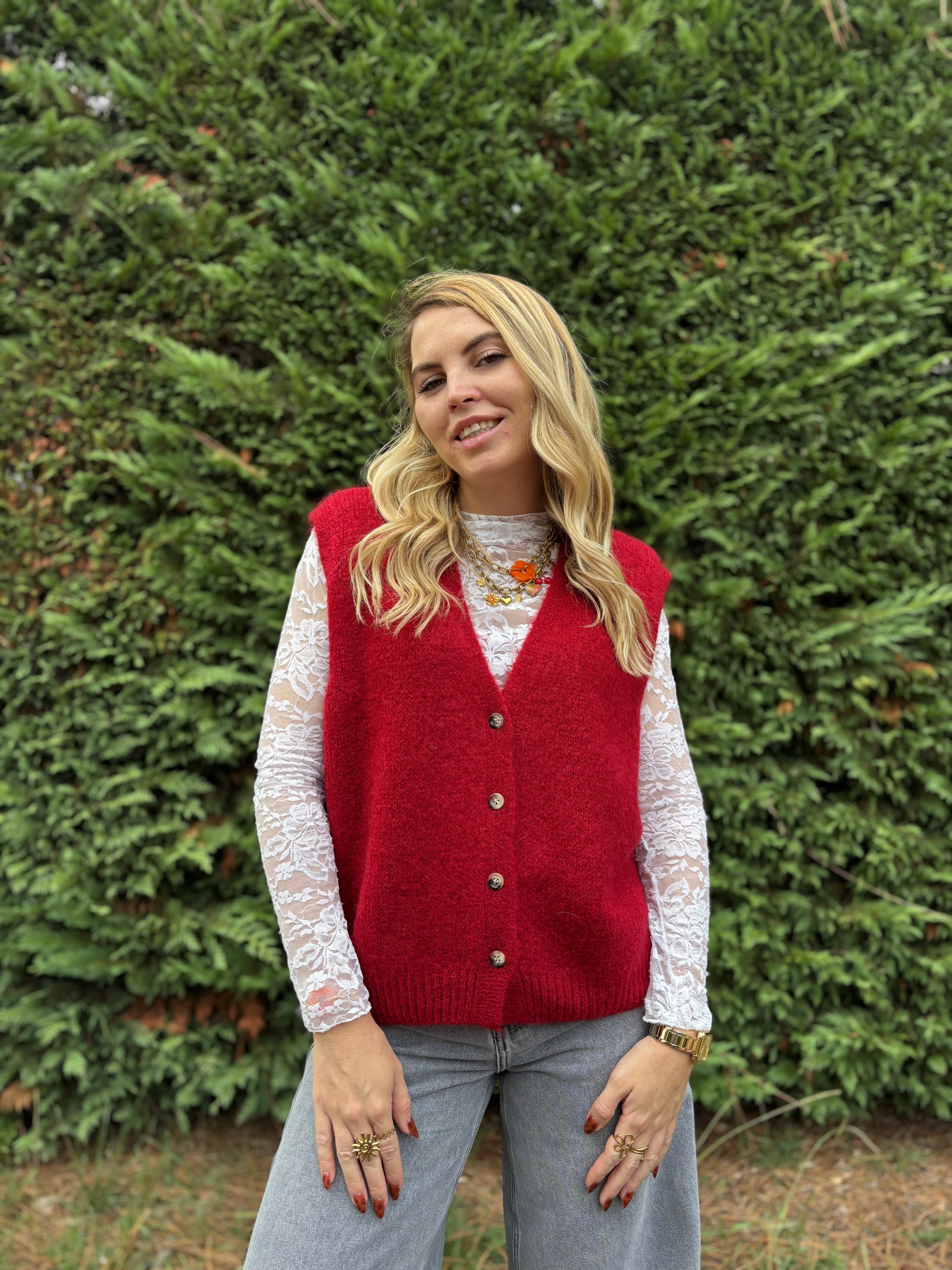 33 - Gilet TOM - Framboise foncé