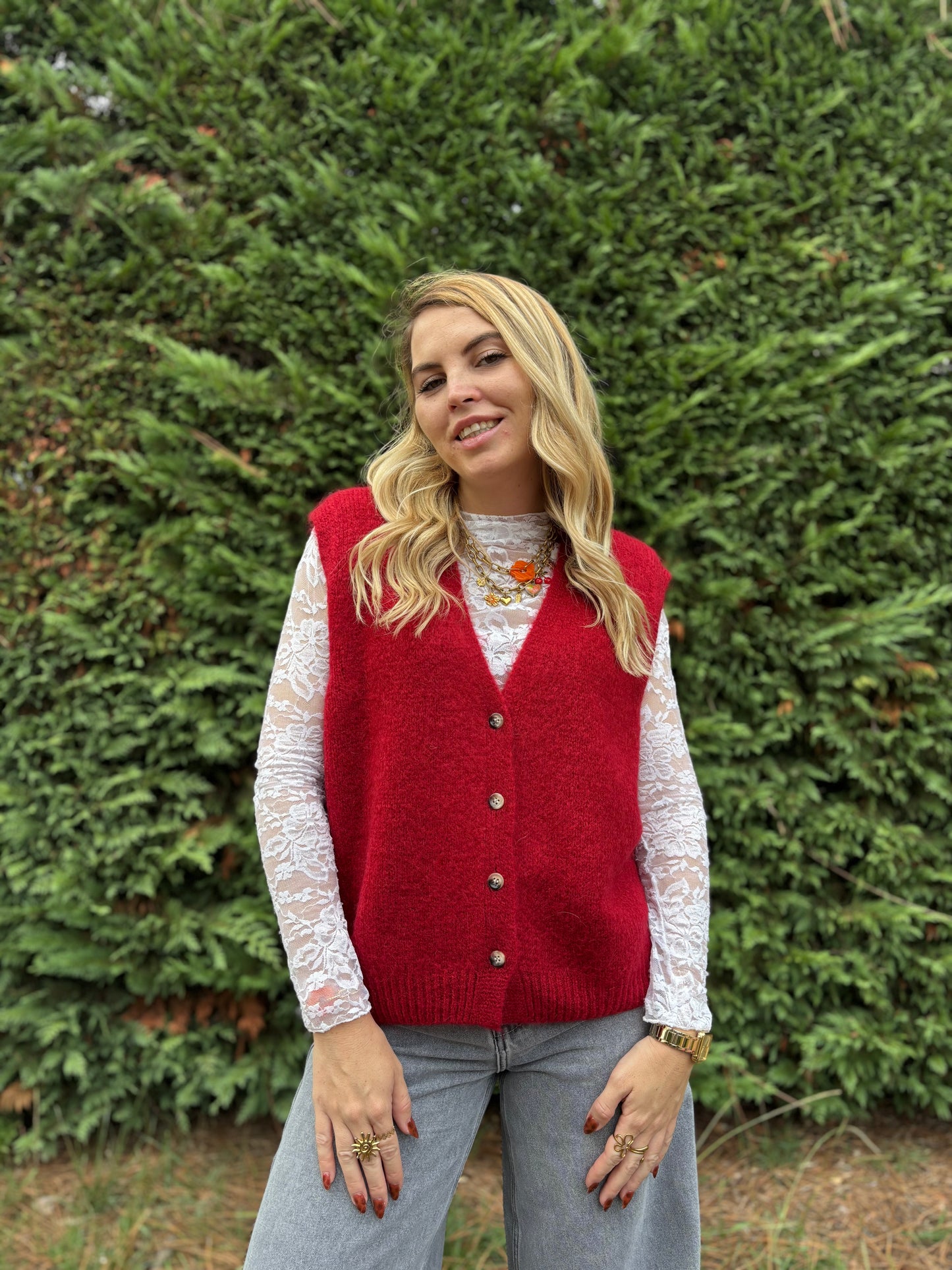 33 - Gilet TOM - Framboise foncé