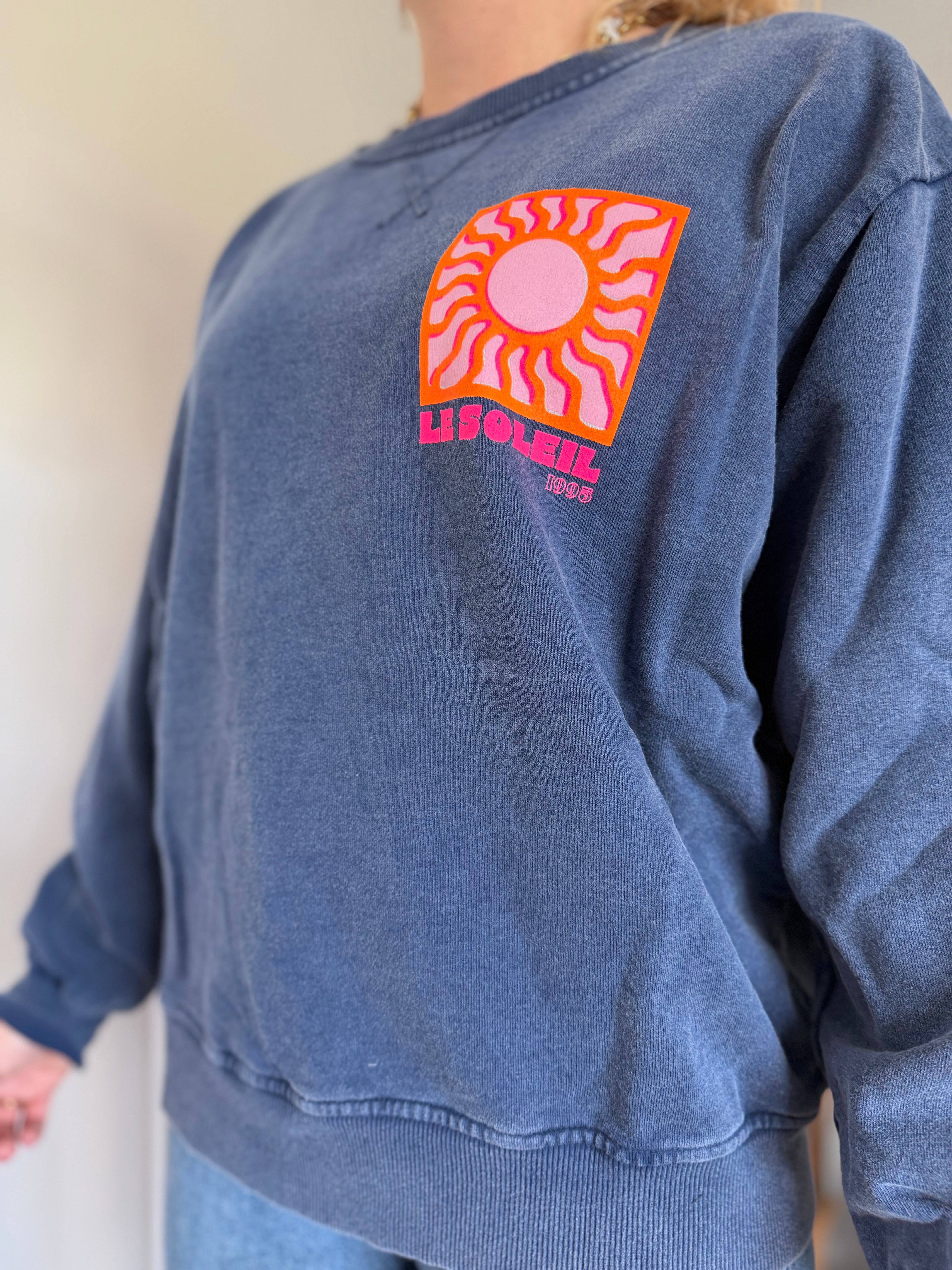 Sweat SOLEIL Bleu marine (NEW FLUO)