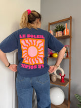 T-shirt SOLEIL (NEW FLUO) Bleu Marine